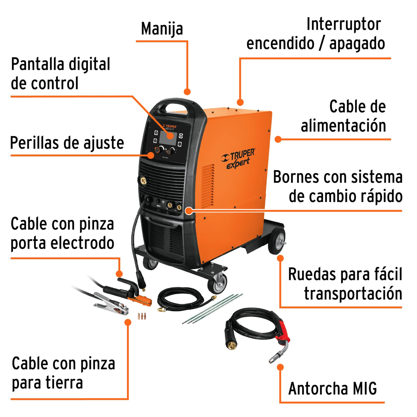 Soldadora multiproceso de 250 Amp