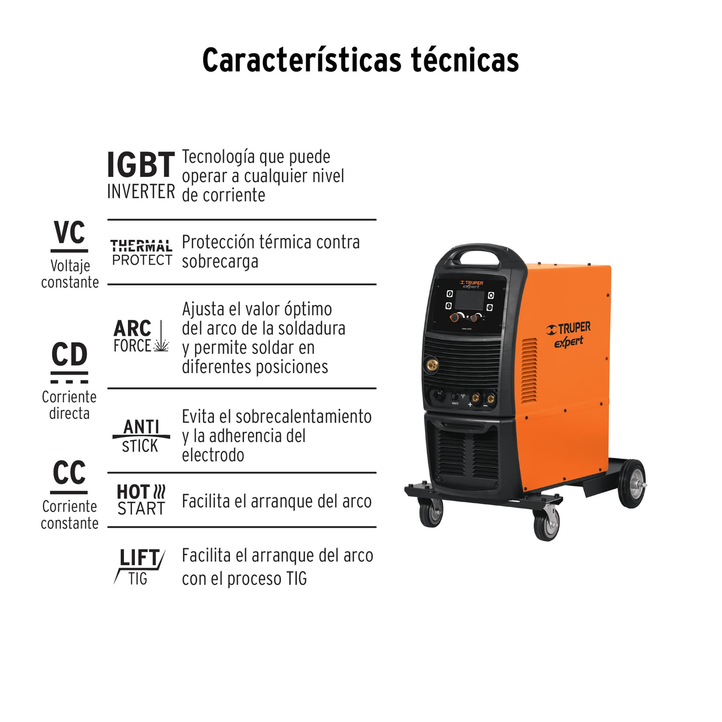 Soldadora multiproceso de 250 Amp