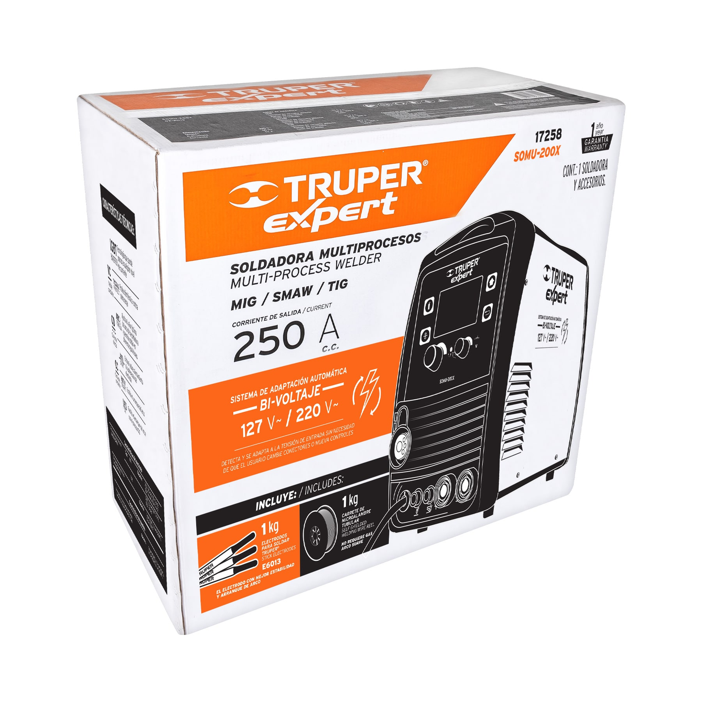 Soldadora multiproceso de 250 Amp