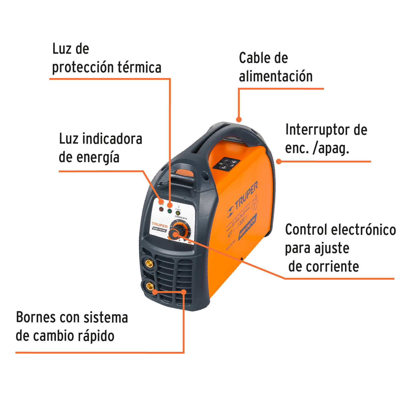 Soldadora inversora, 130 A, 127 V/220 V