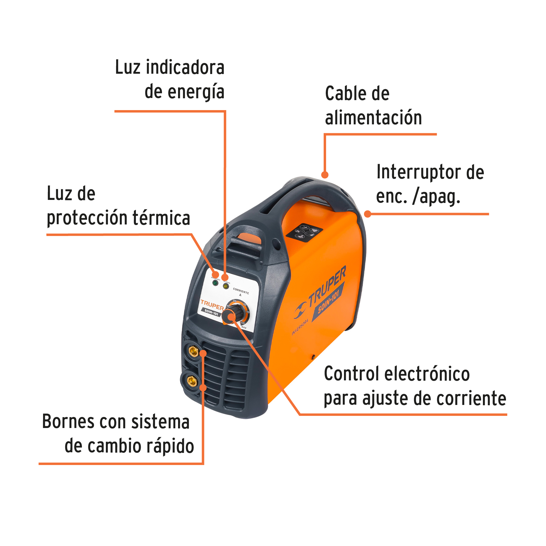 Soldadora inversora, 100 A, 127 V