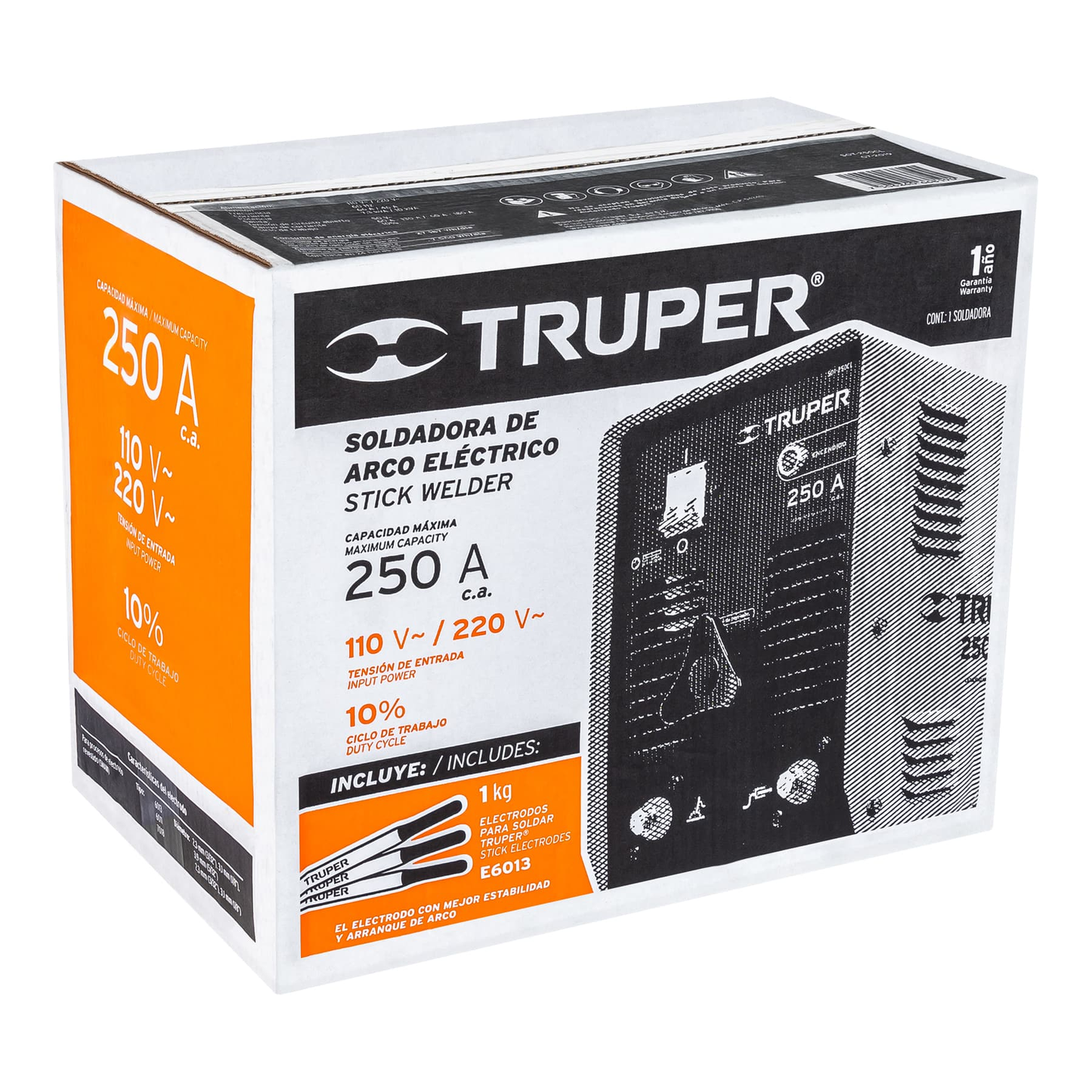 Soldadora arco eléctrico,compacta,250 Amp, LATAM