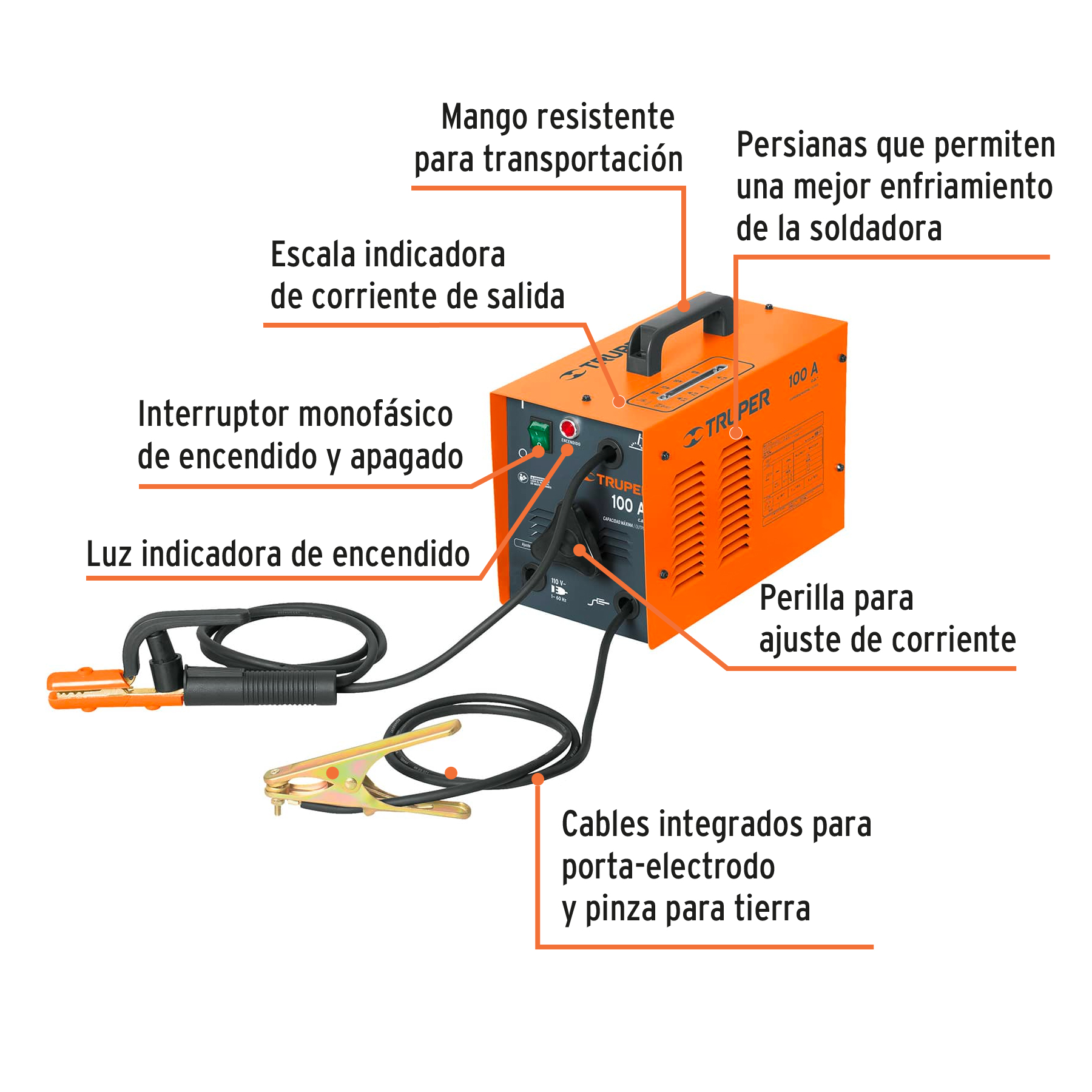 Soldadora arco eléctrico, corriente alterna 90 A
