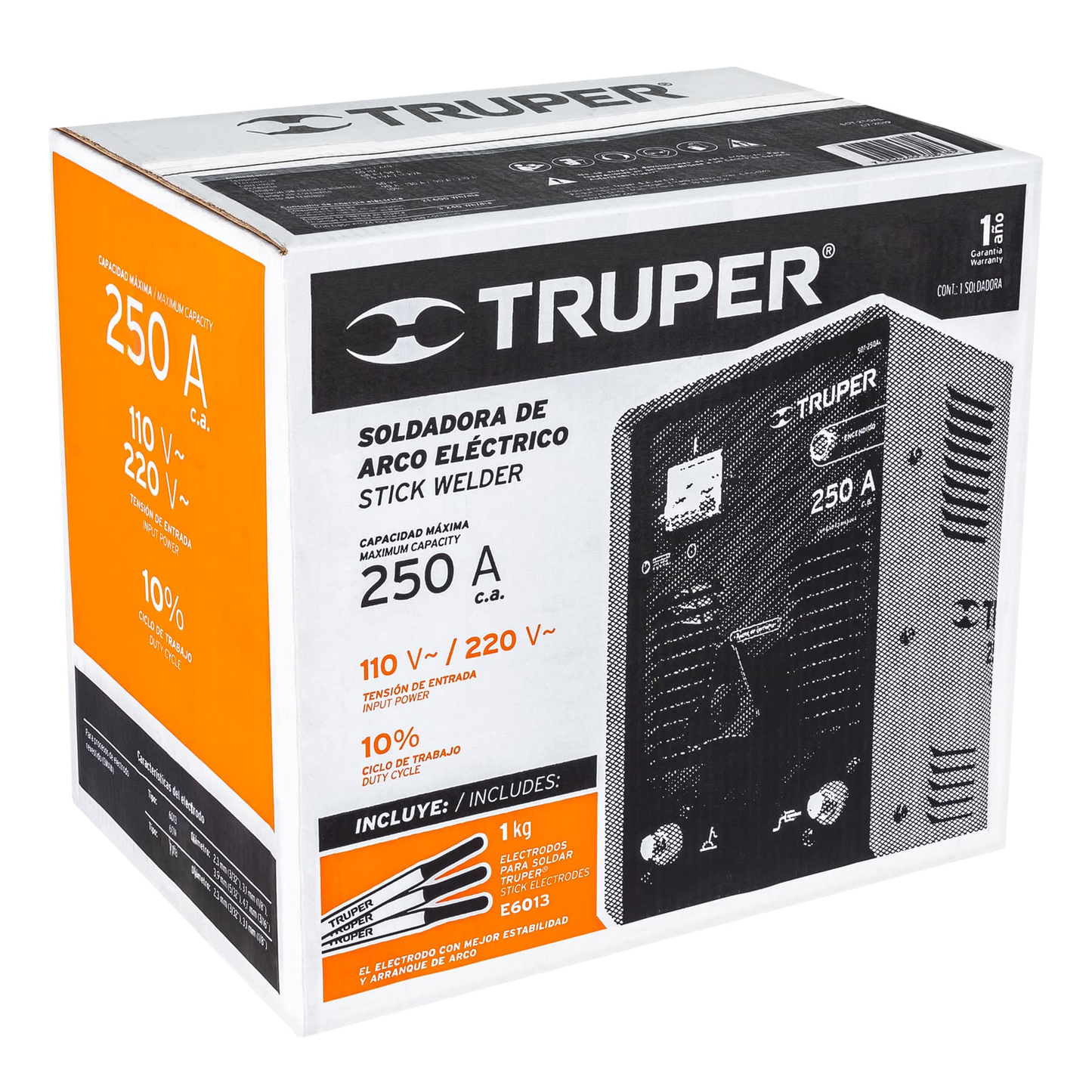 Soldadora arco eléctrico, corriente alterna 250A, LATAM