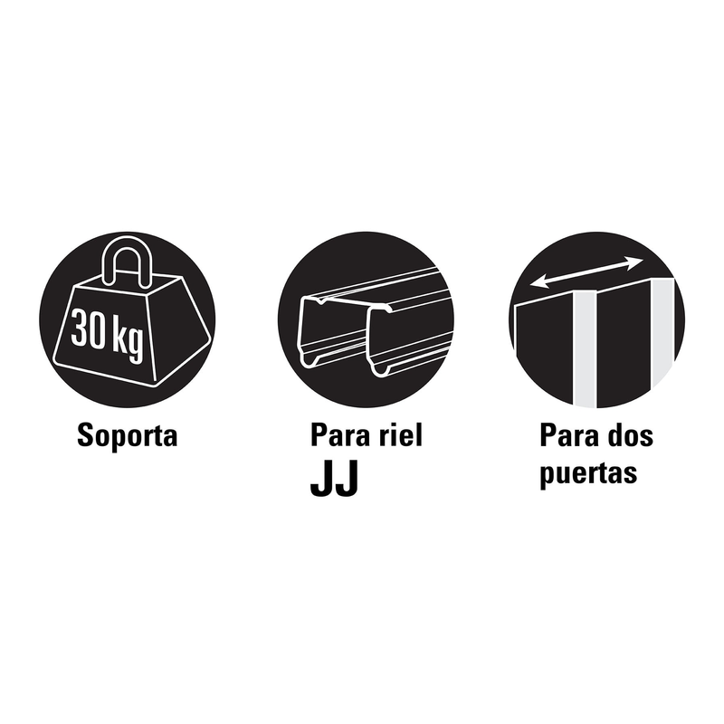 Sistema corredizo para riel superior de closet