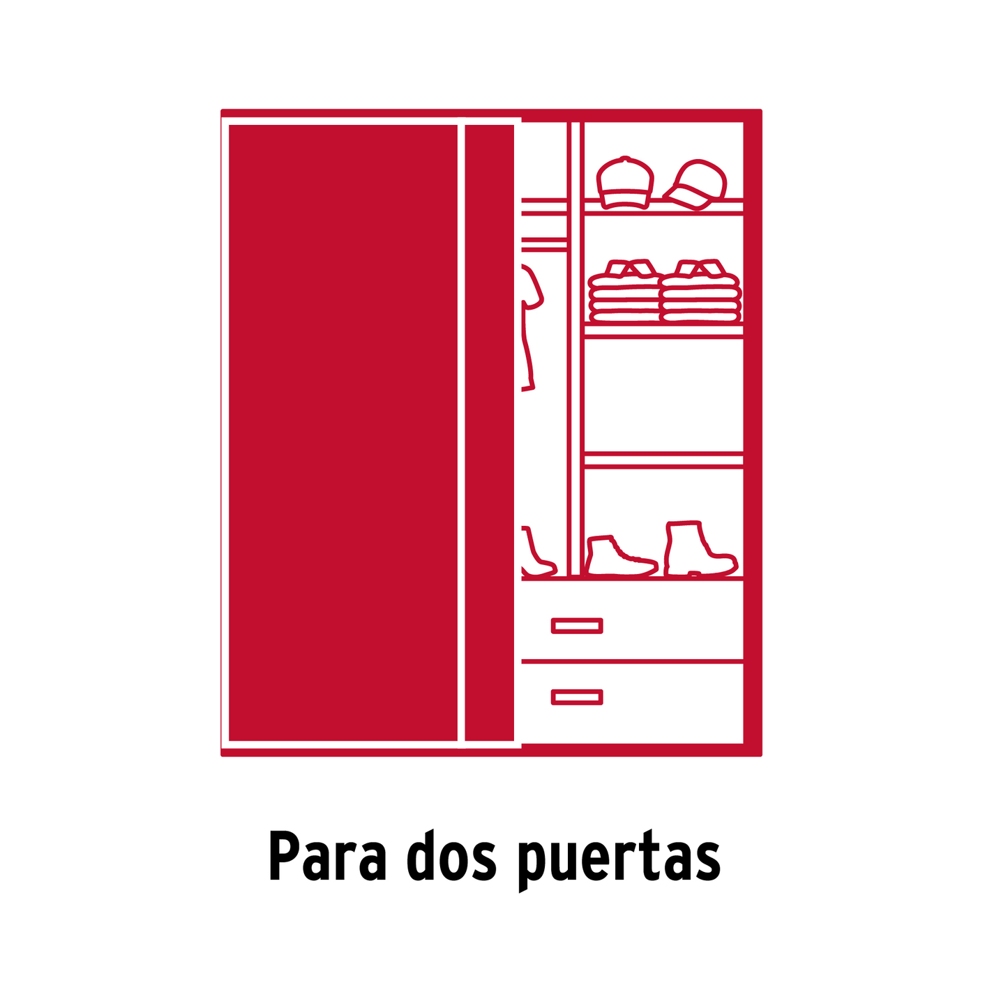 Sistema corredizo para riel superior de closet