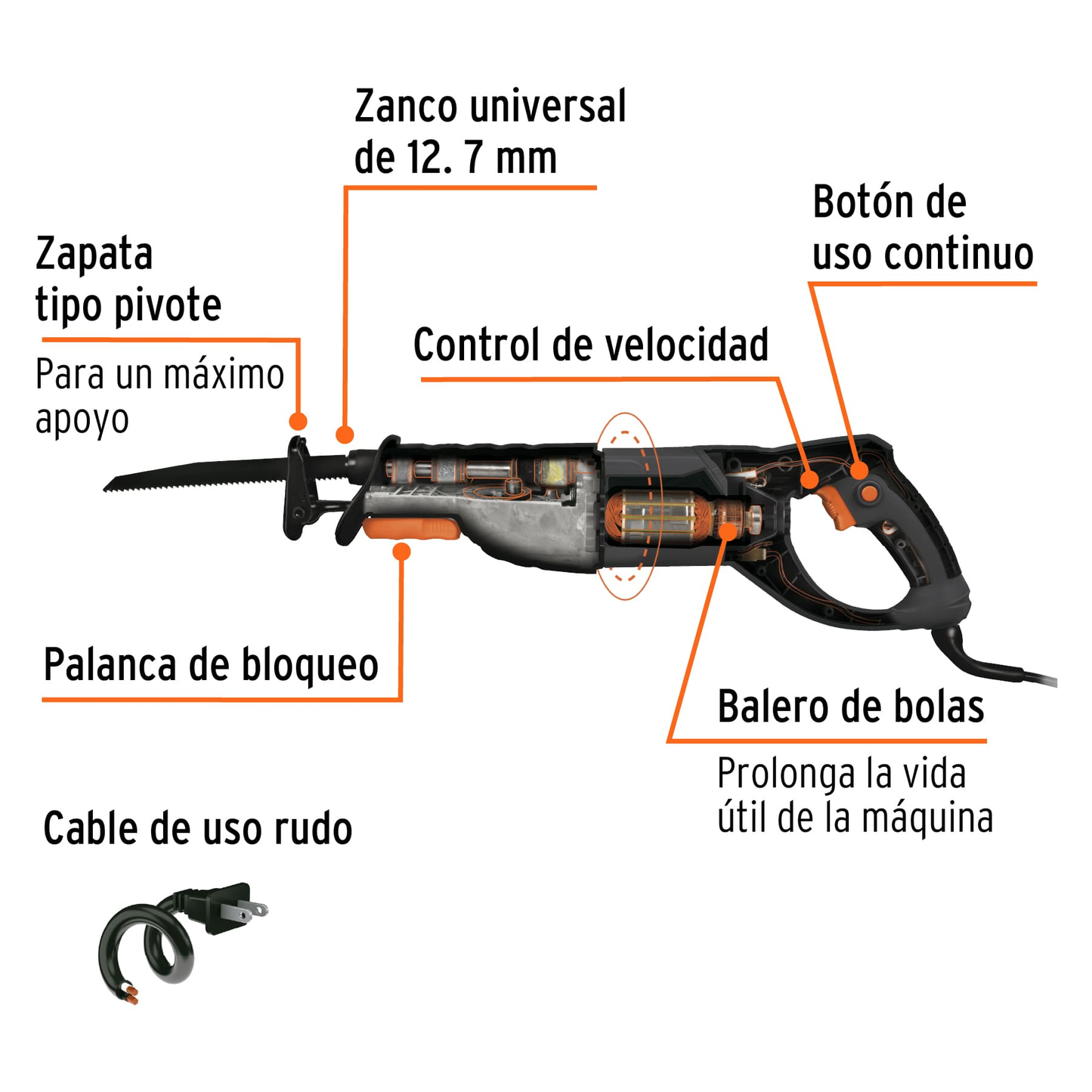 Sierra sable industrial 900 W