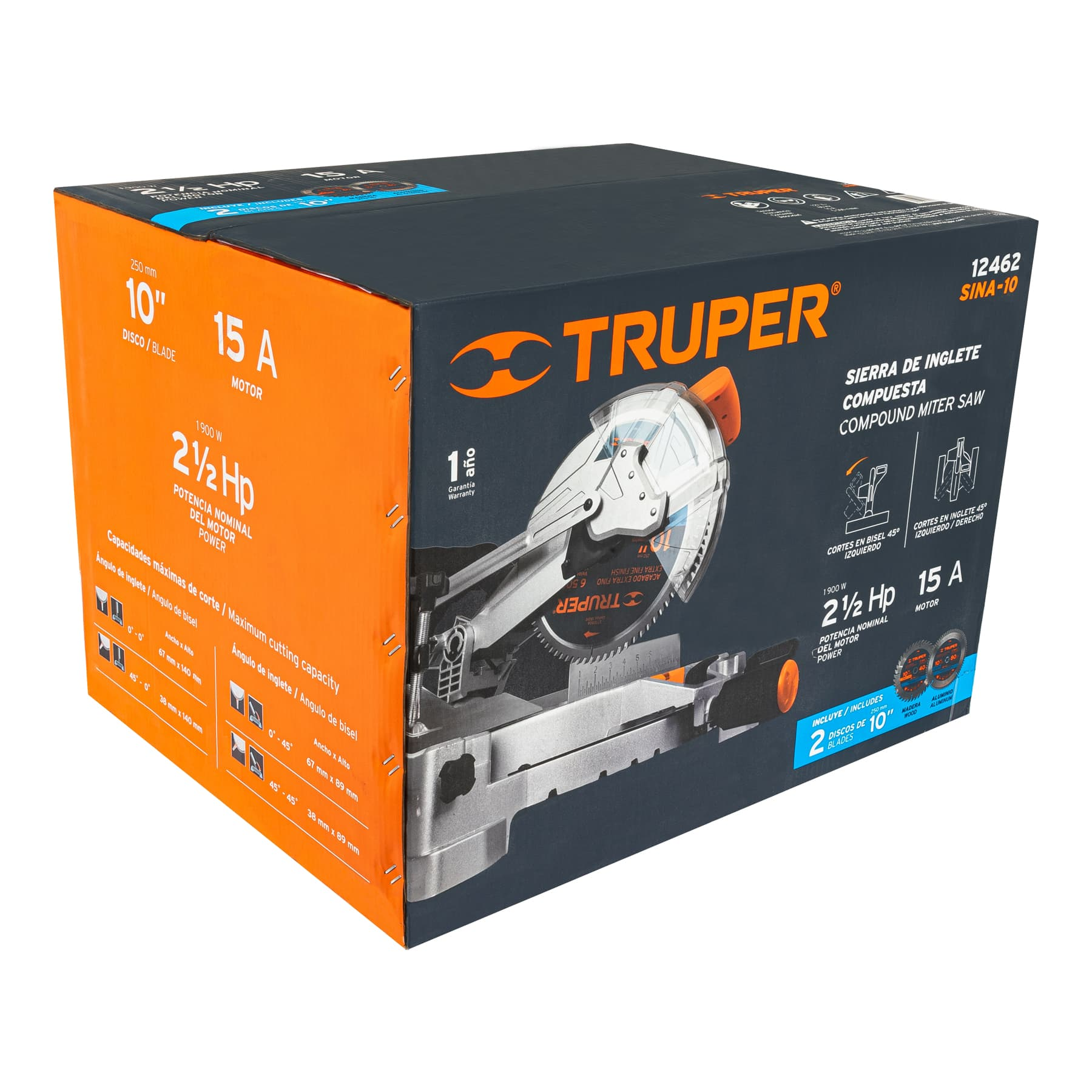 Sierra de inglete para corte en aluminio, 10"sustituto 103236