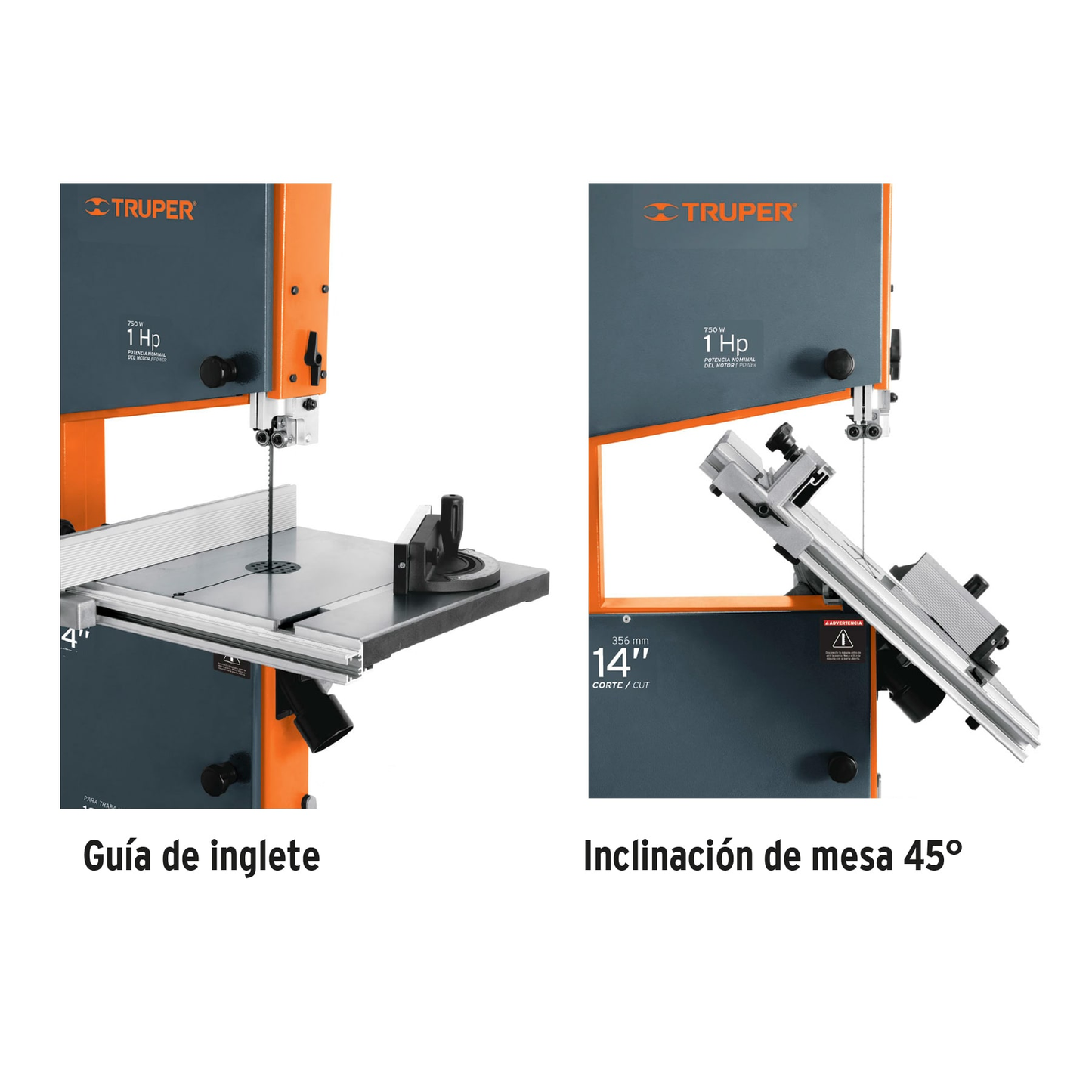 Sierra cinta 14", de 1hp