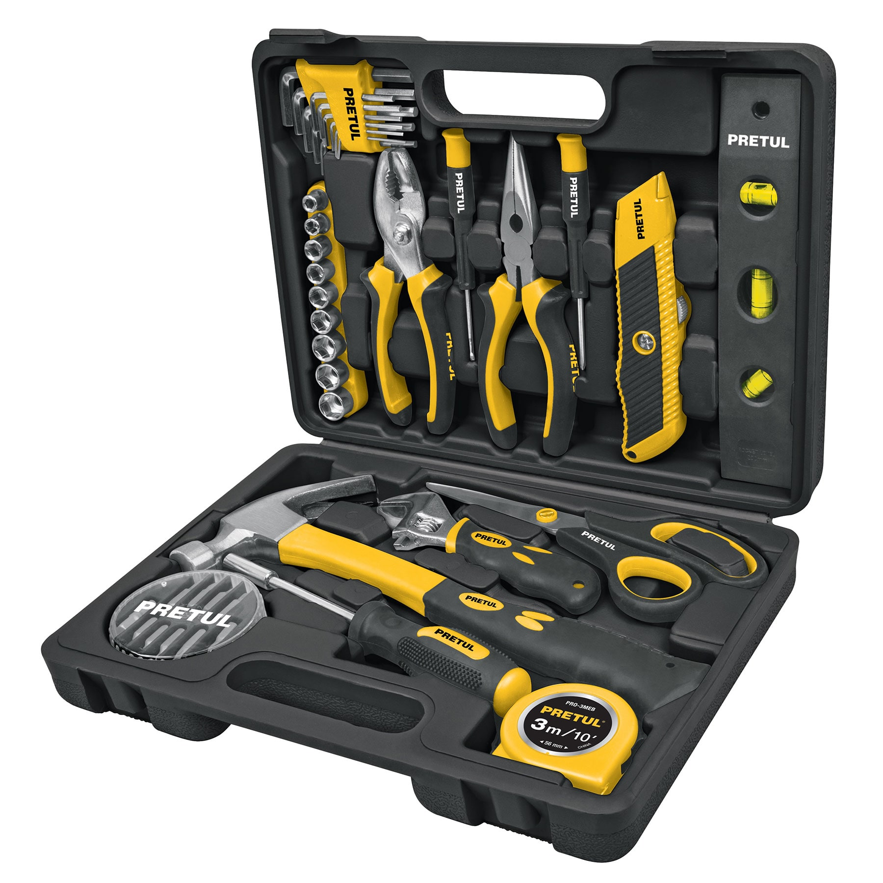 Set de herramientas, 42 piezas, comfort grip, Pretul
