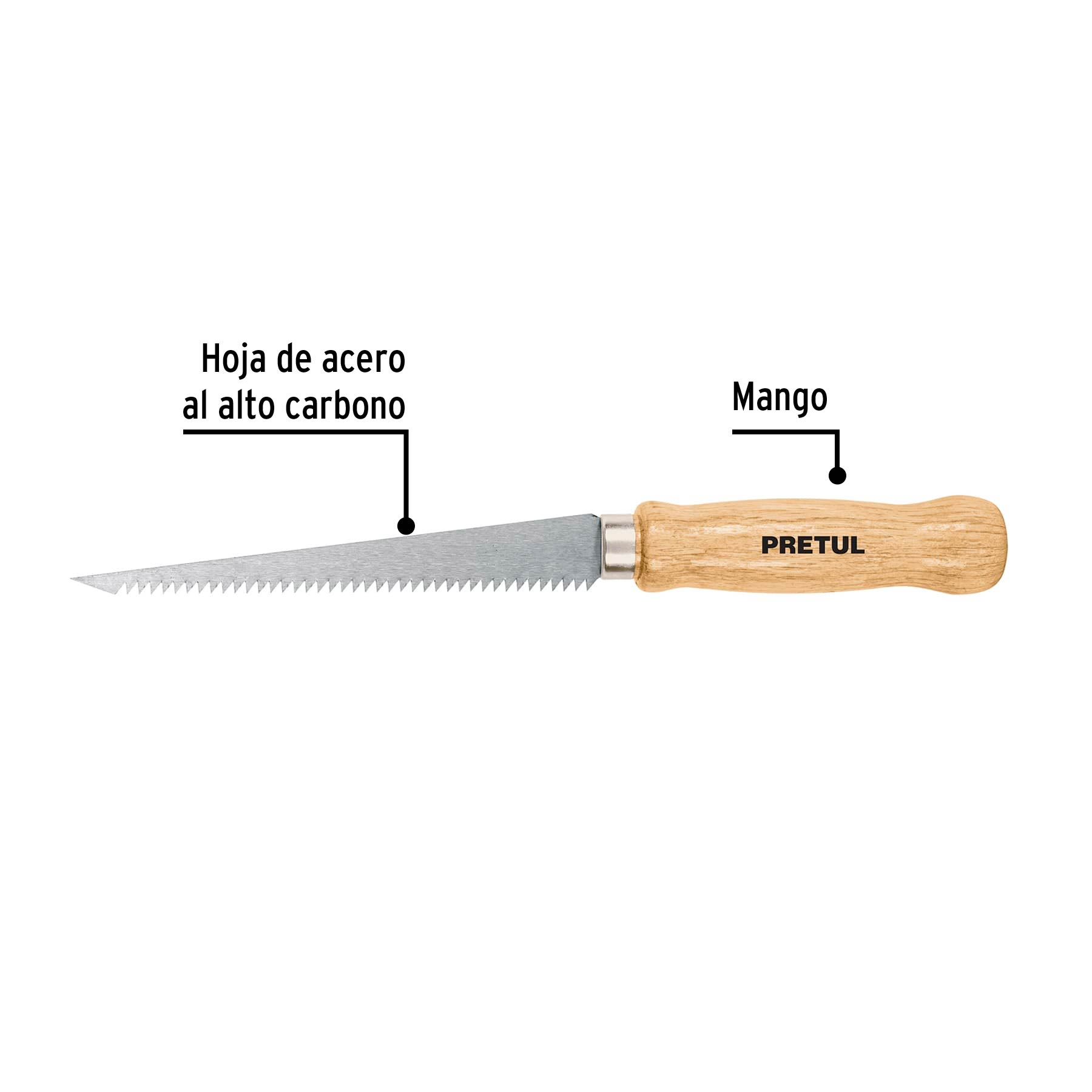 Serrucho para muros de yeso 6", Pretul