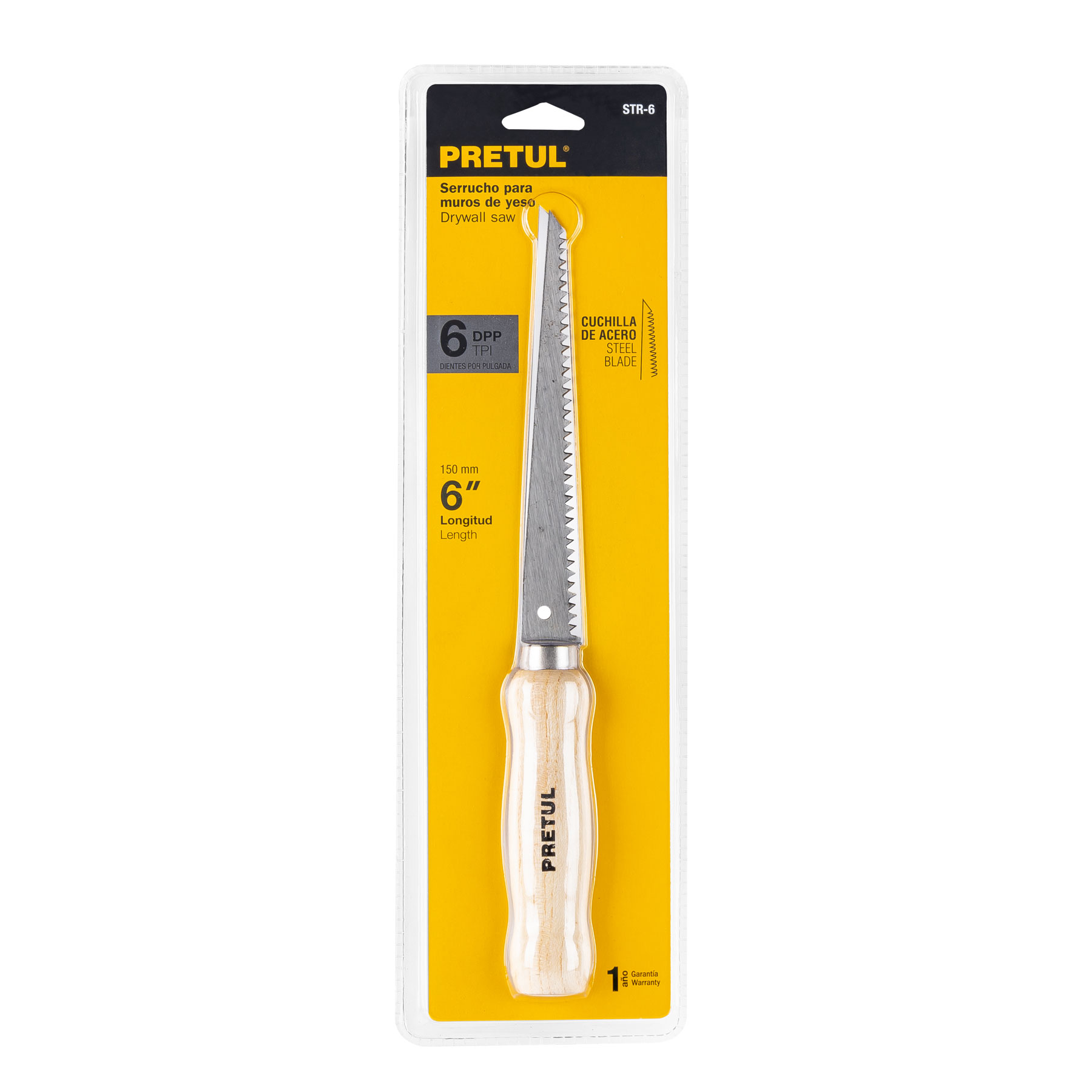 Serrucho para muros de yeso 6", Pretul