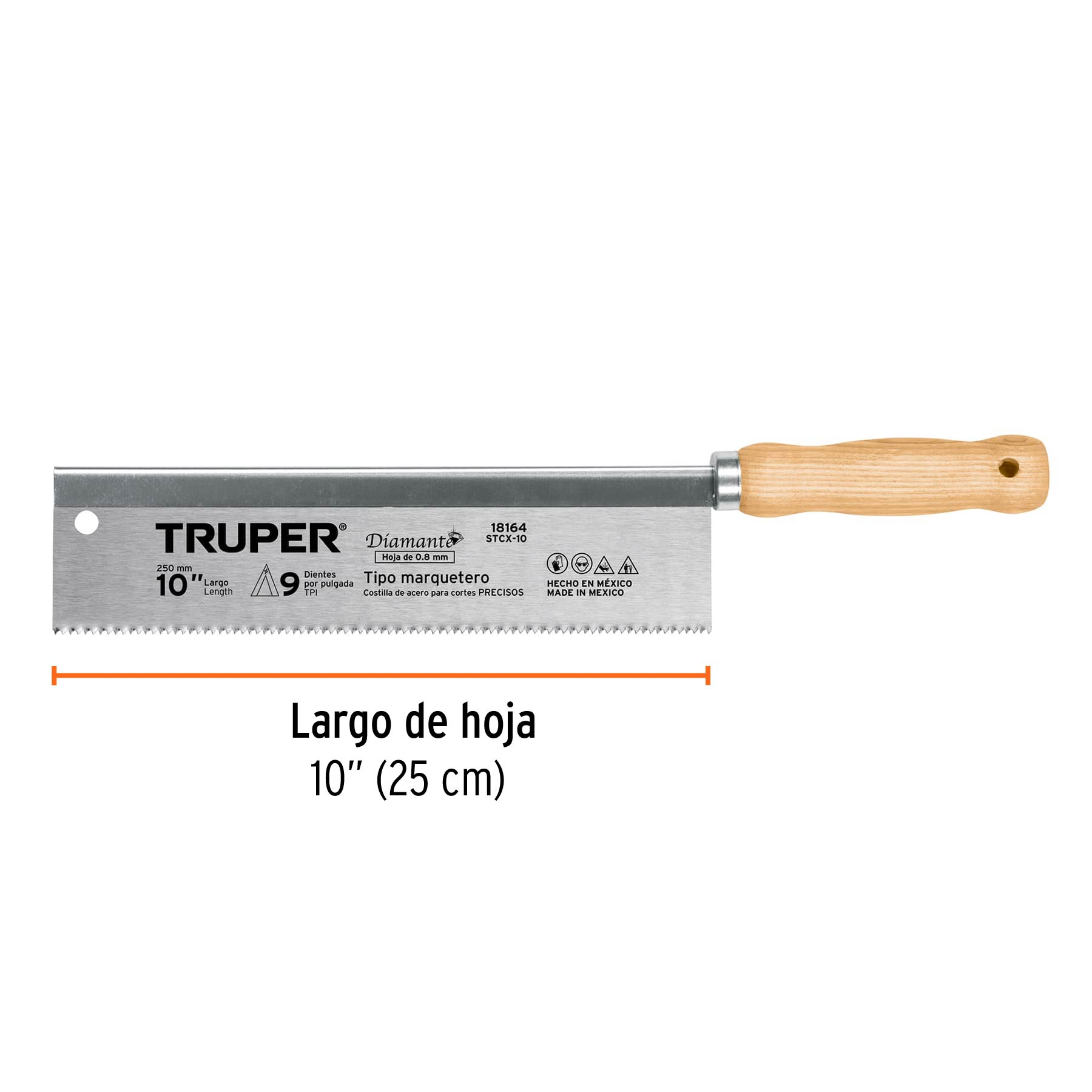 Serrucho para marquetería 10", 9 DPP