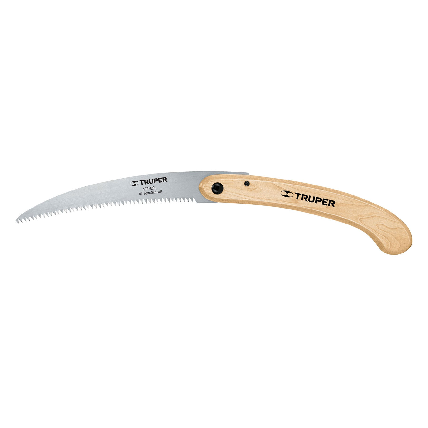 Serrucho de poda 12", plegable, mango de madera, 6 DPP