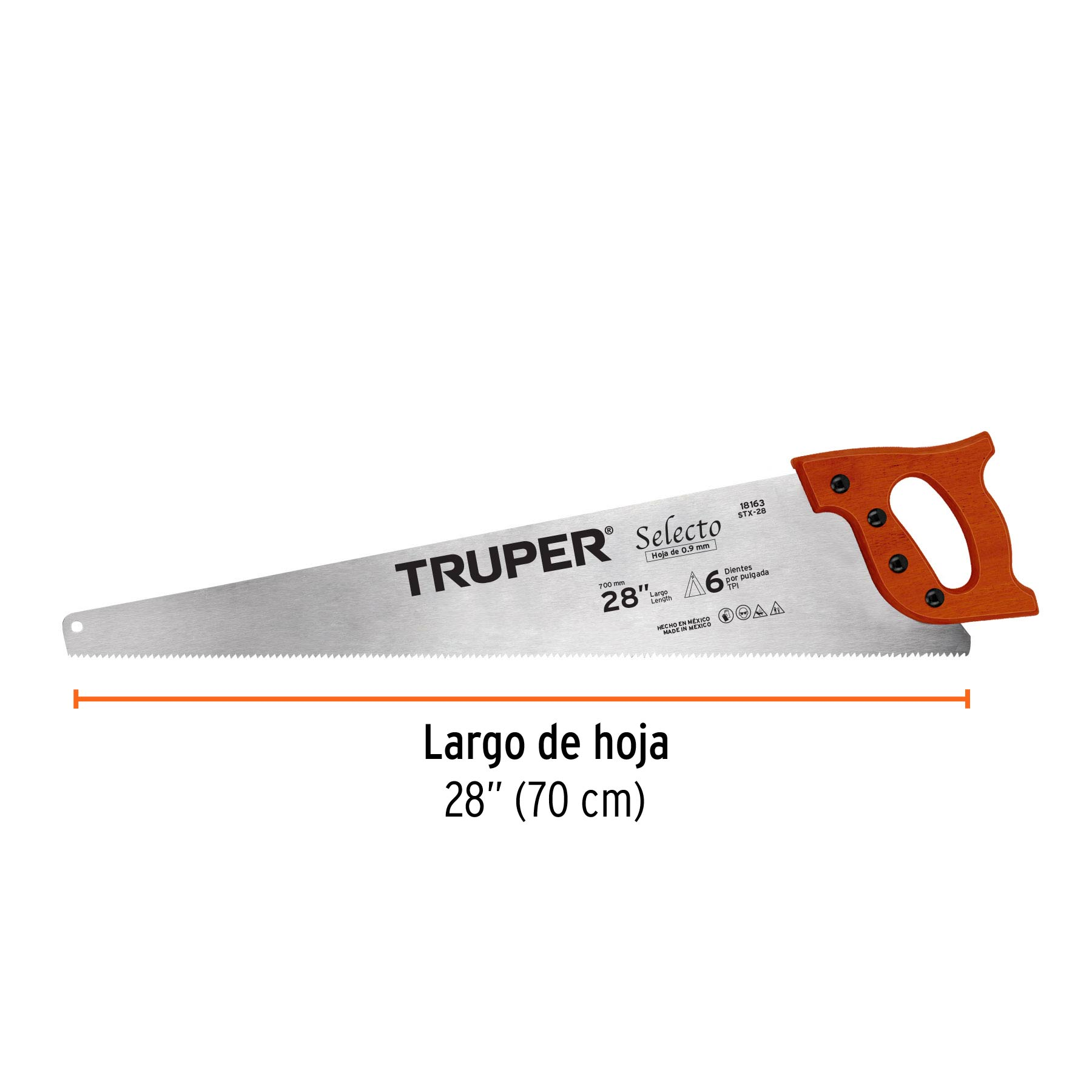 Serrucho 28", Selecto, 6 DPP