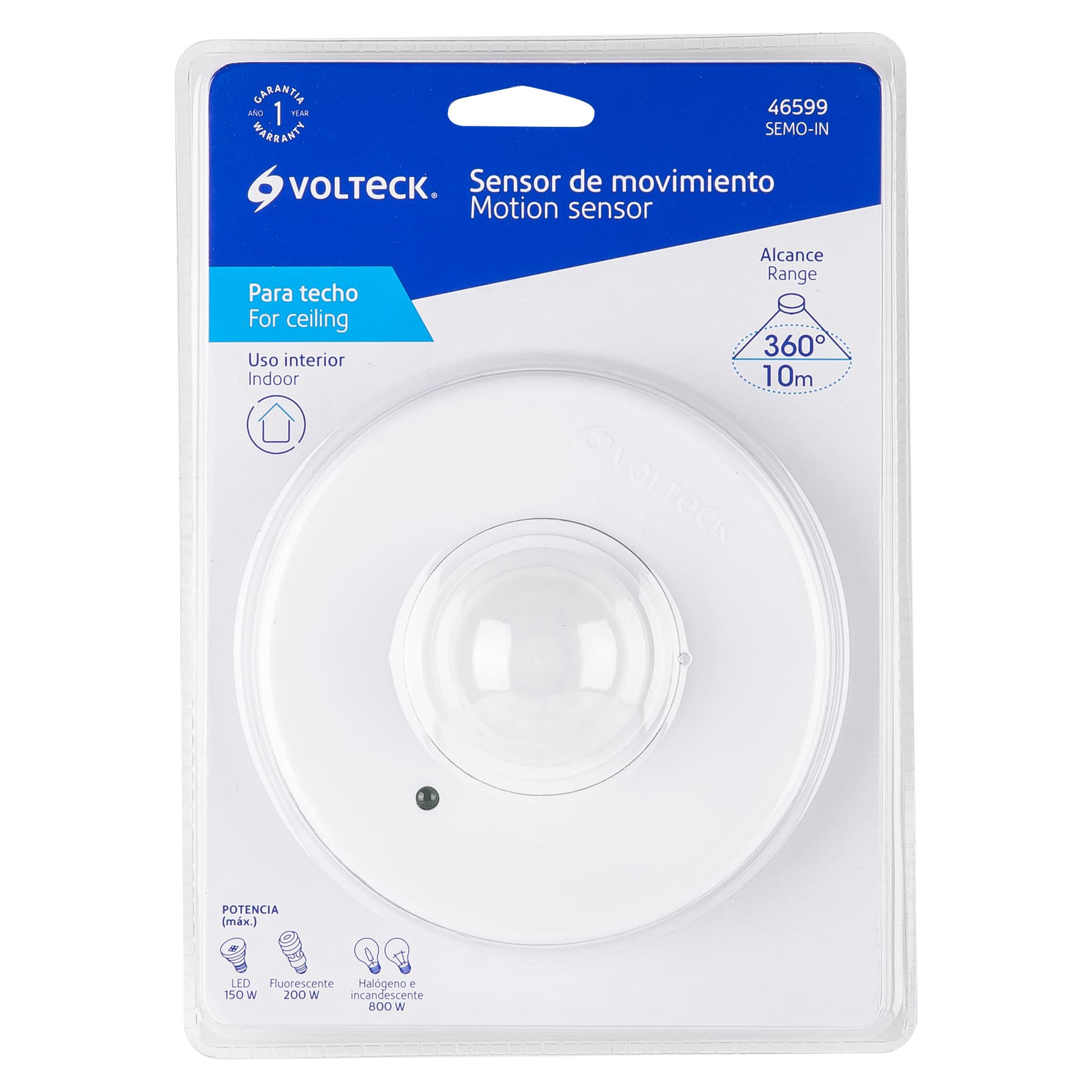 Sensor de movimiento para interior, línea Classic, Volteck