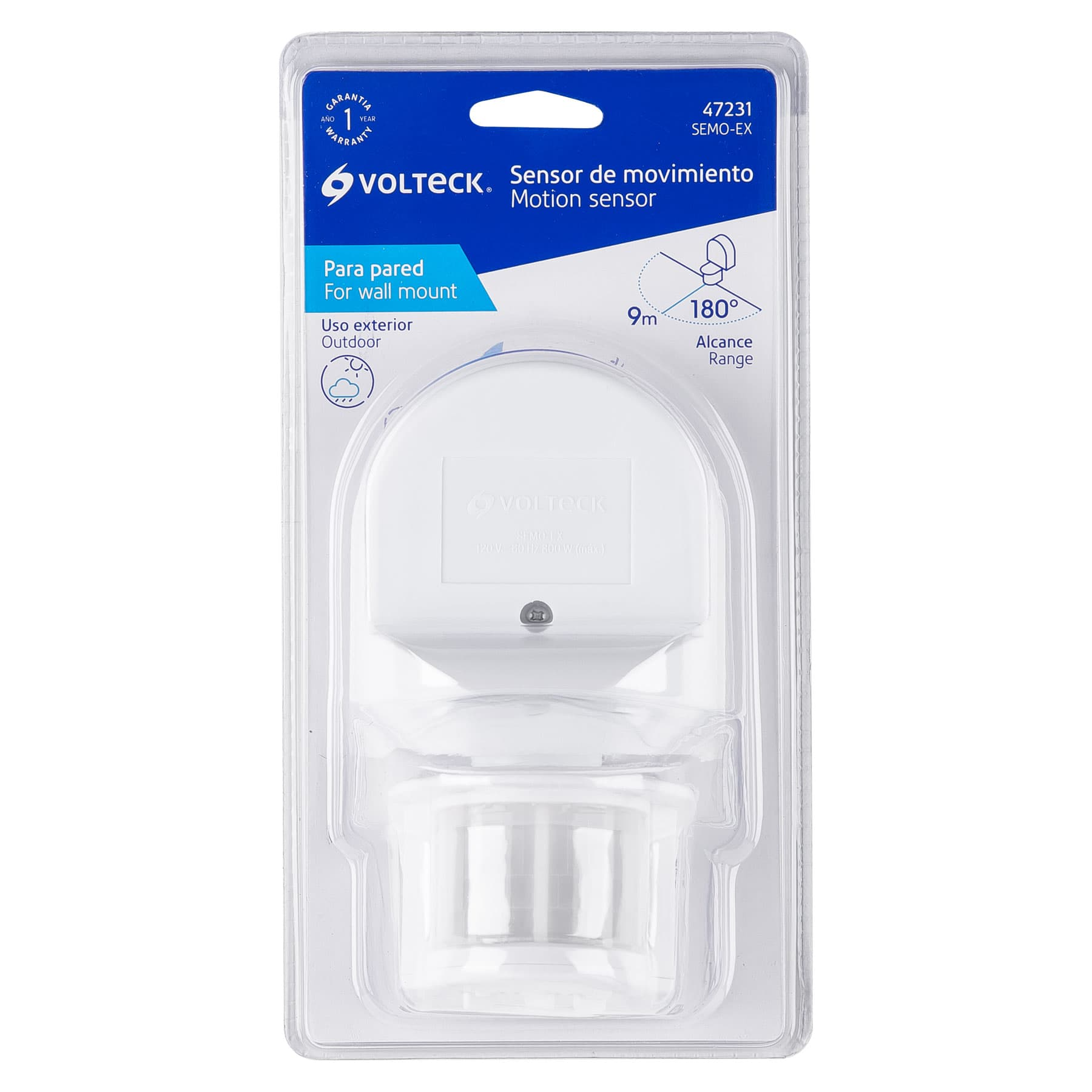 Sensor de movimiento para exterior, línea Classic, Volteck