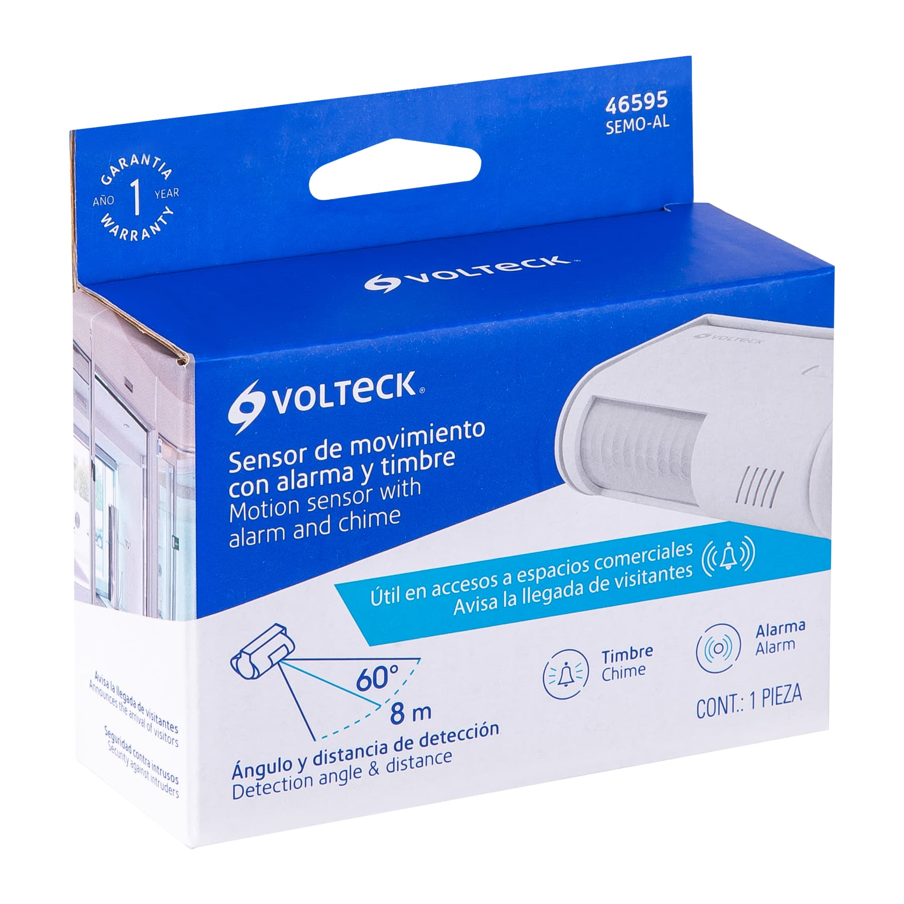 Sensor de movimiento con alarma y timbre
