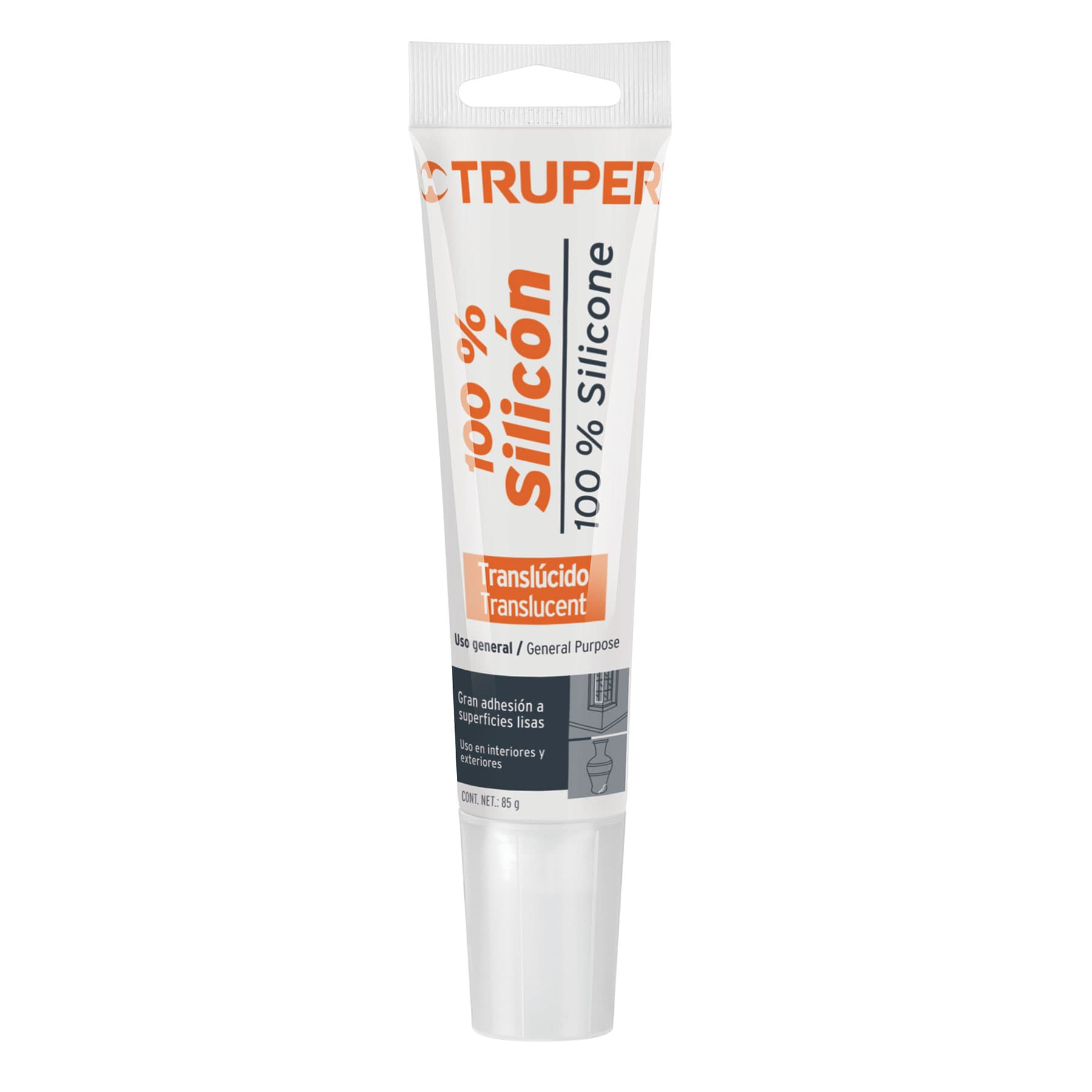 Sellador transparente, 100% de silicón, 85 gr