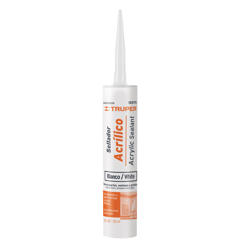 Sellador acrilico, 280 ml, blanco