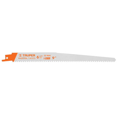 Segueta sierra sable, 9", 6 DPP, cónica para madera, 2 pzas