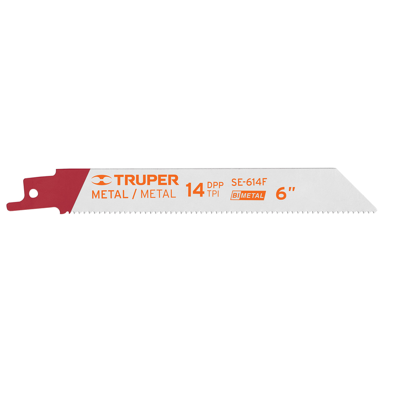 Segueta sierra sable, 6", 14 DPP, recta para metales, 2 pzas
