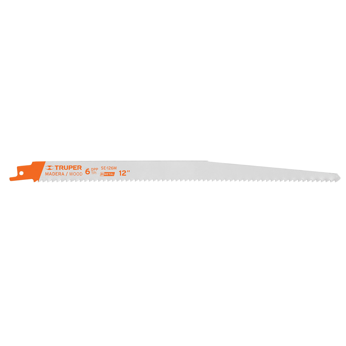 Segueta sierra sable, 12", 6 DPP, cónica para madera, 2 pzas
