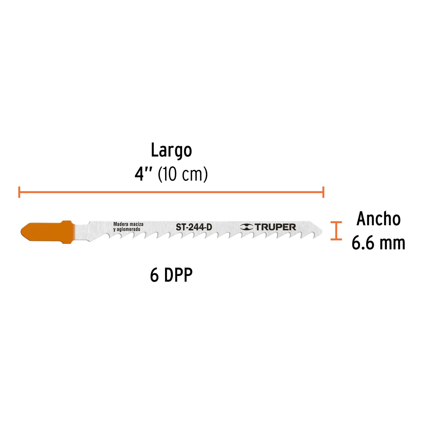 Segueta caladora,cortes curvos madera,zanco t,6dpp,5 pzas