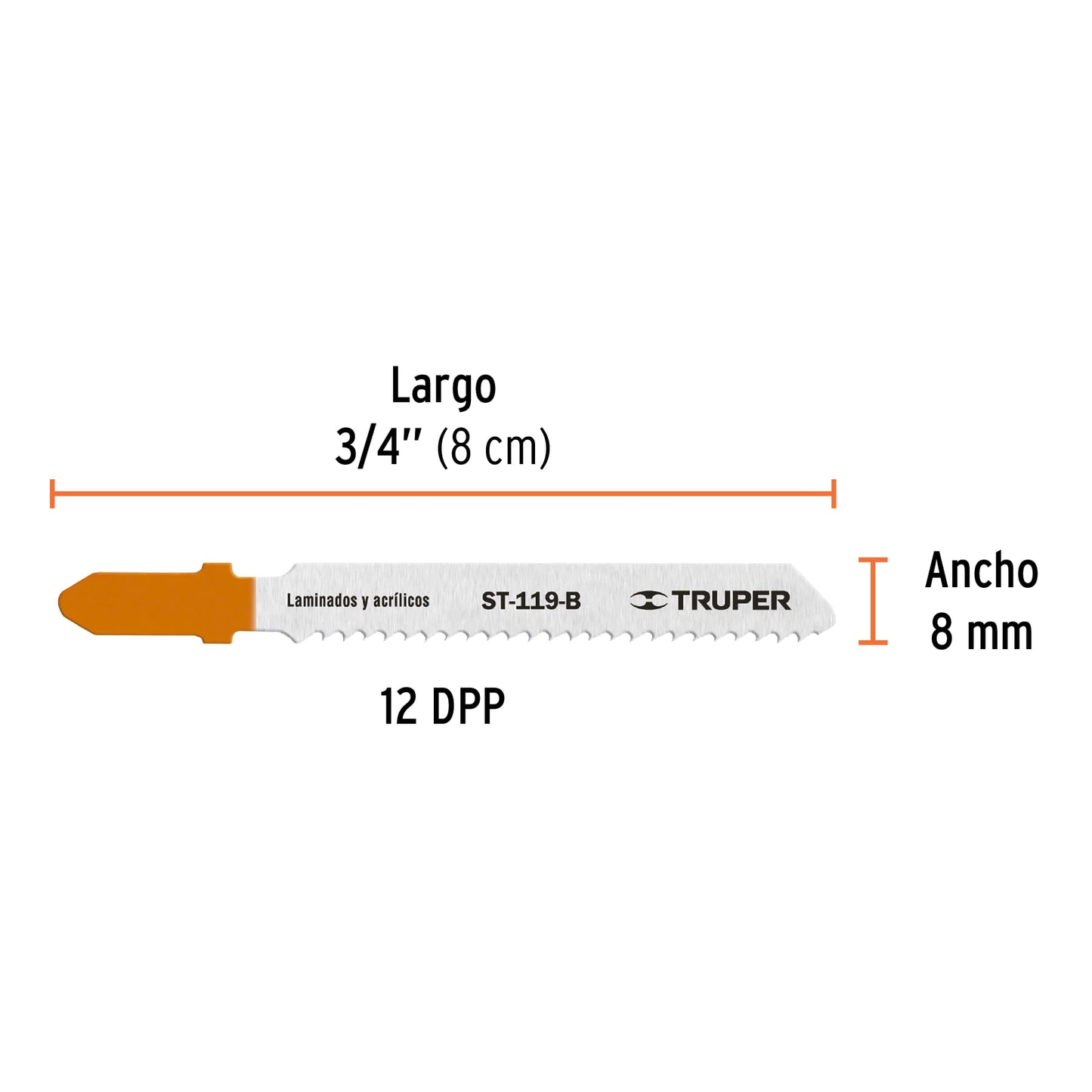 Segueta caladora,cortes curvos madera,zanco t,12dpp,5 pzas