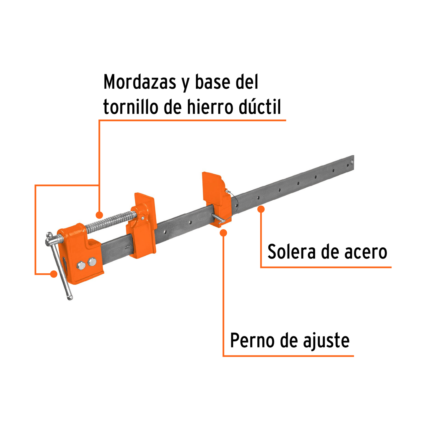 Sargento 60 cm de solera galvanizada