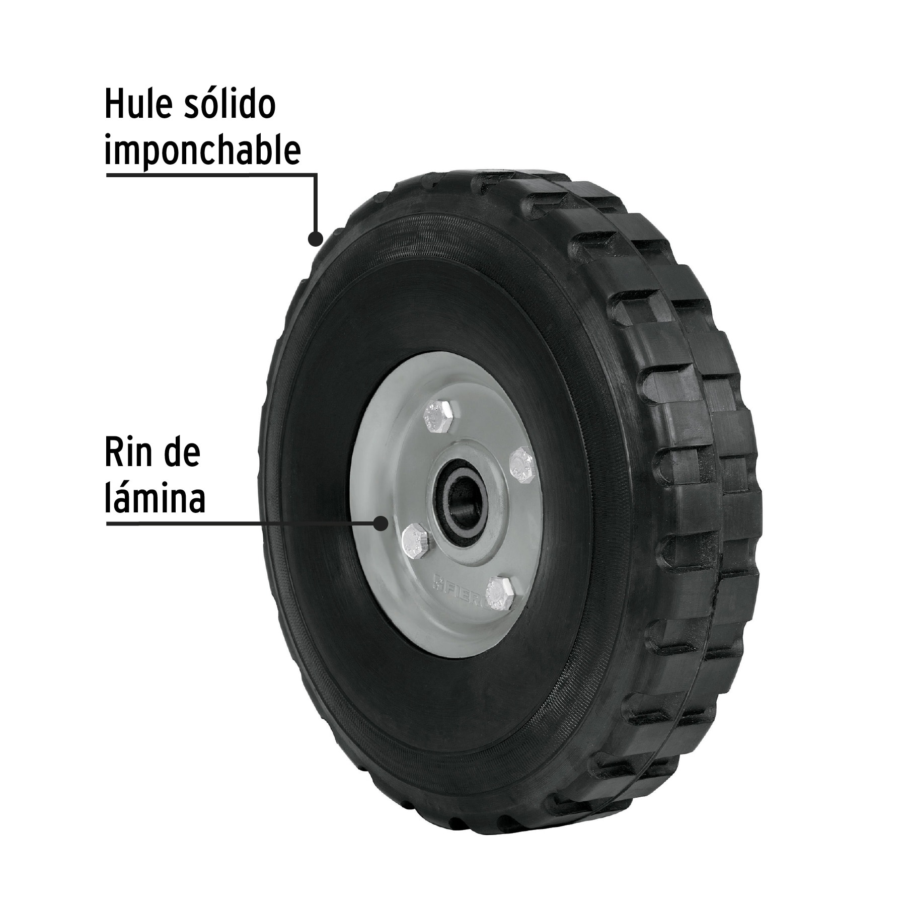 Rueda para diablo 9", doble balero