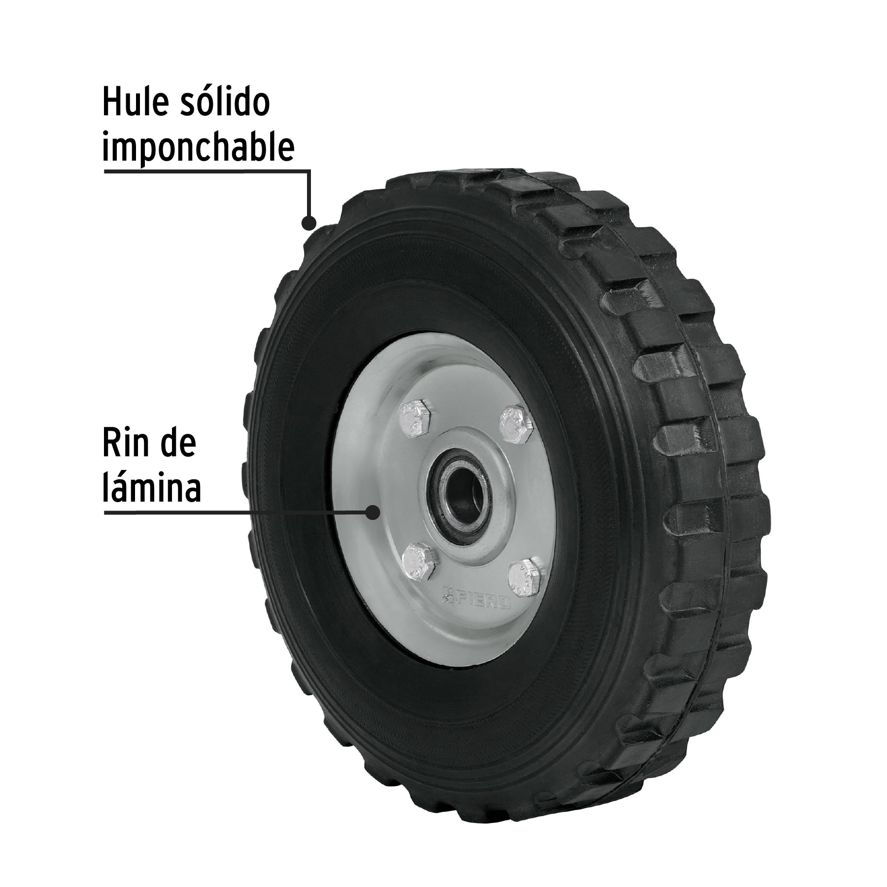 Rueda para diablo 8", doble balero