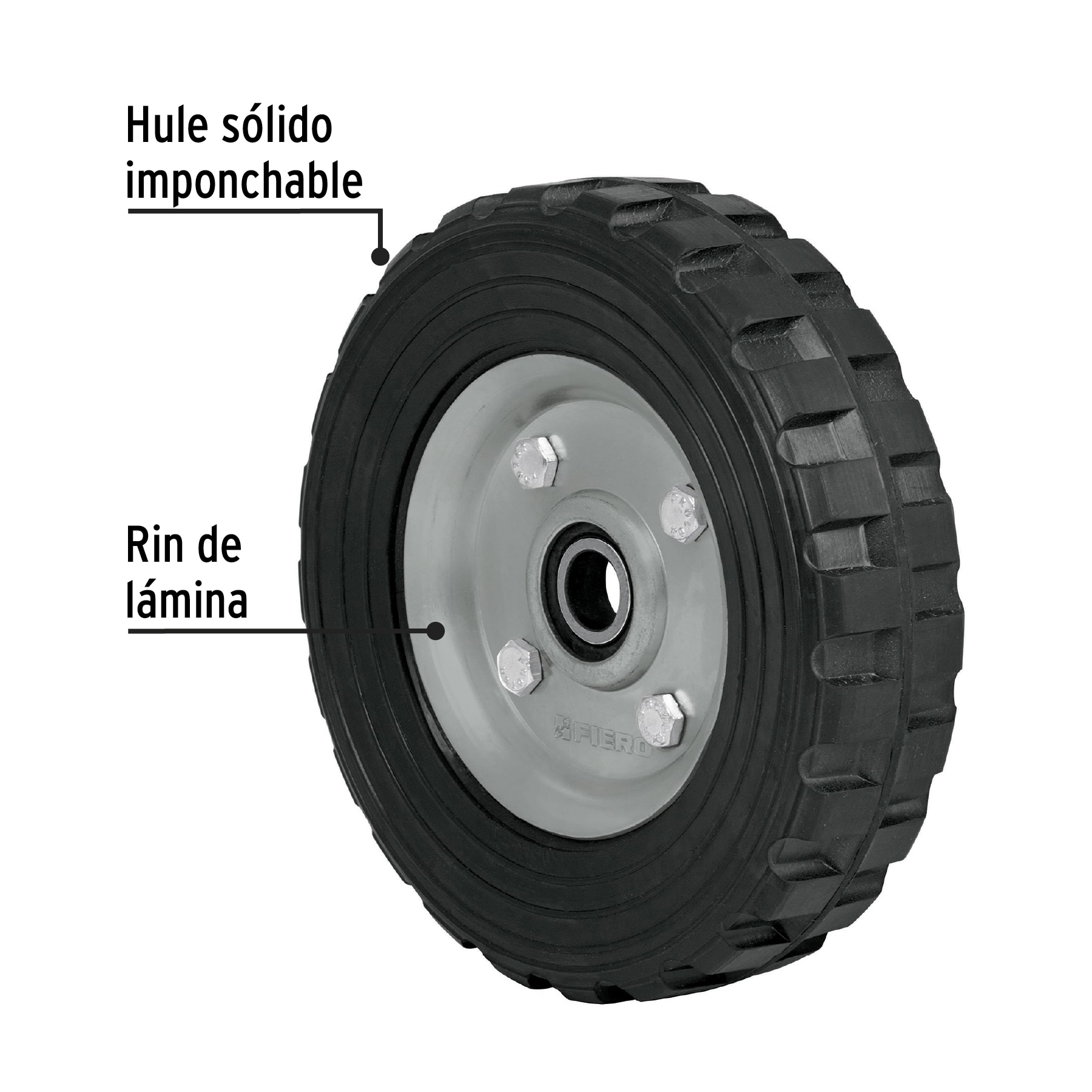 Rueda para diablo 7", un balero
