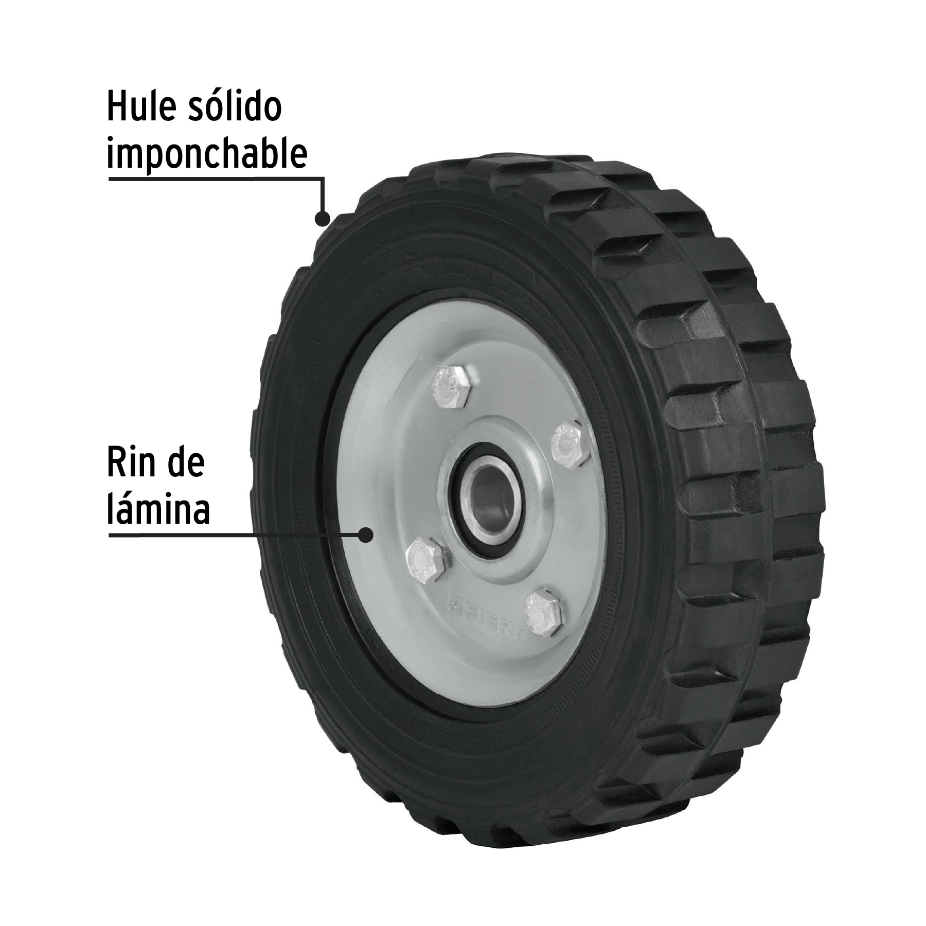 Rueda para diablo 7", doble balero