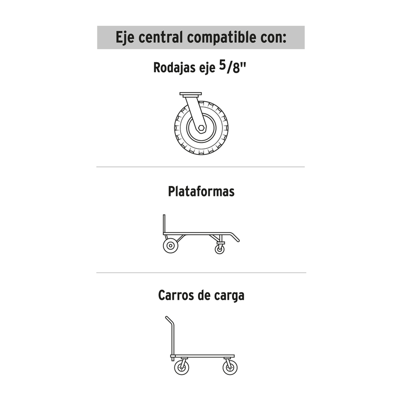 Rueda para diablo 7", doble balero