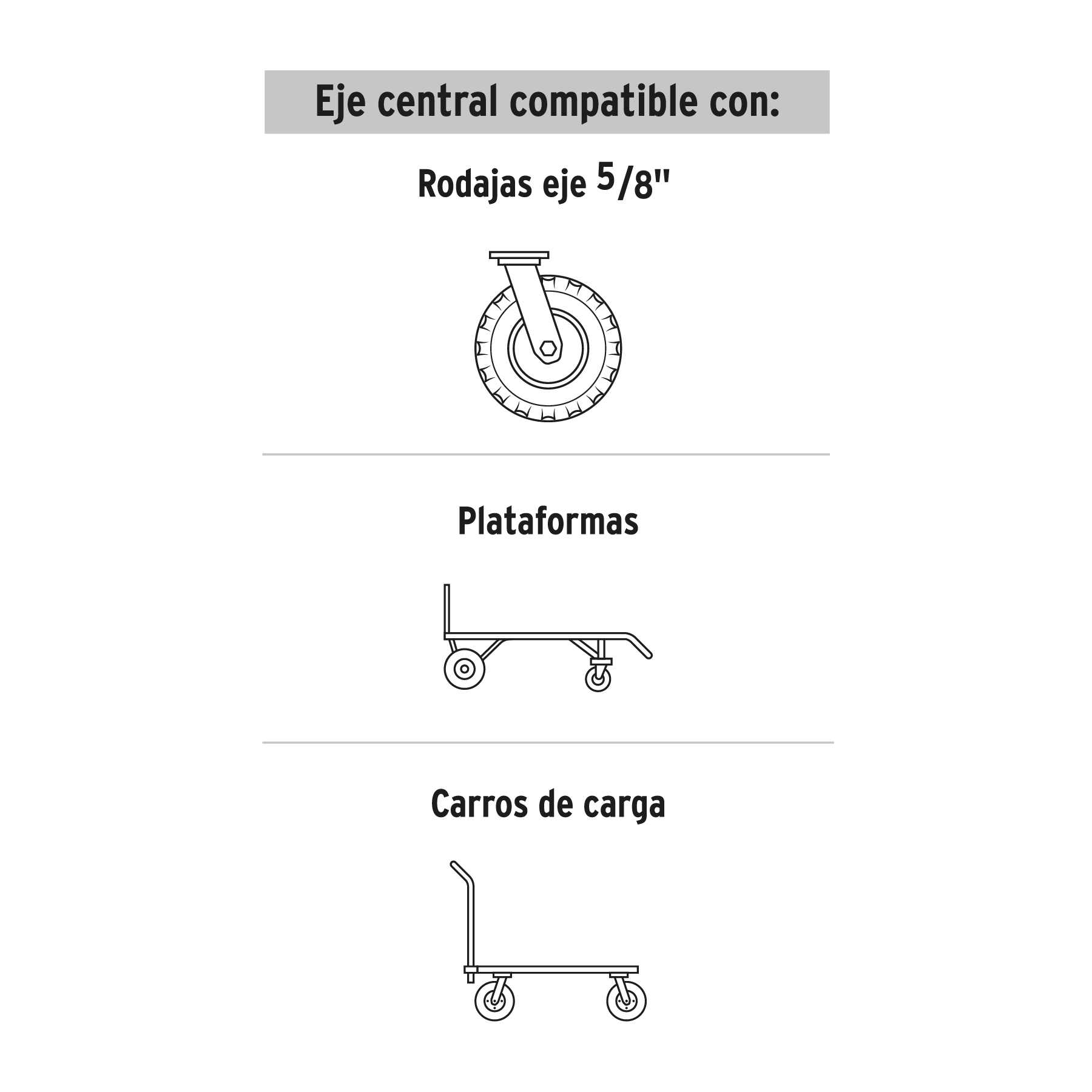 Rueda para diablo 6", un balero