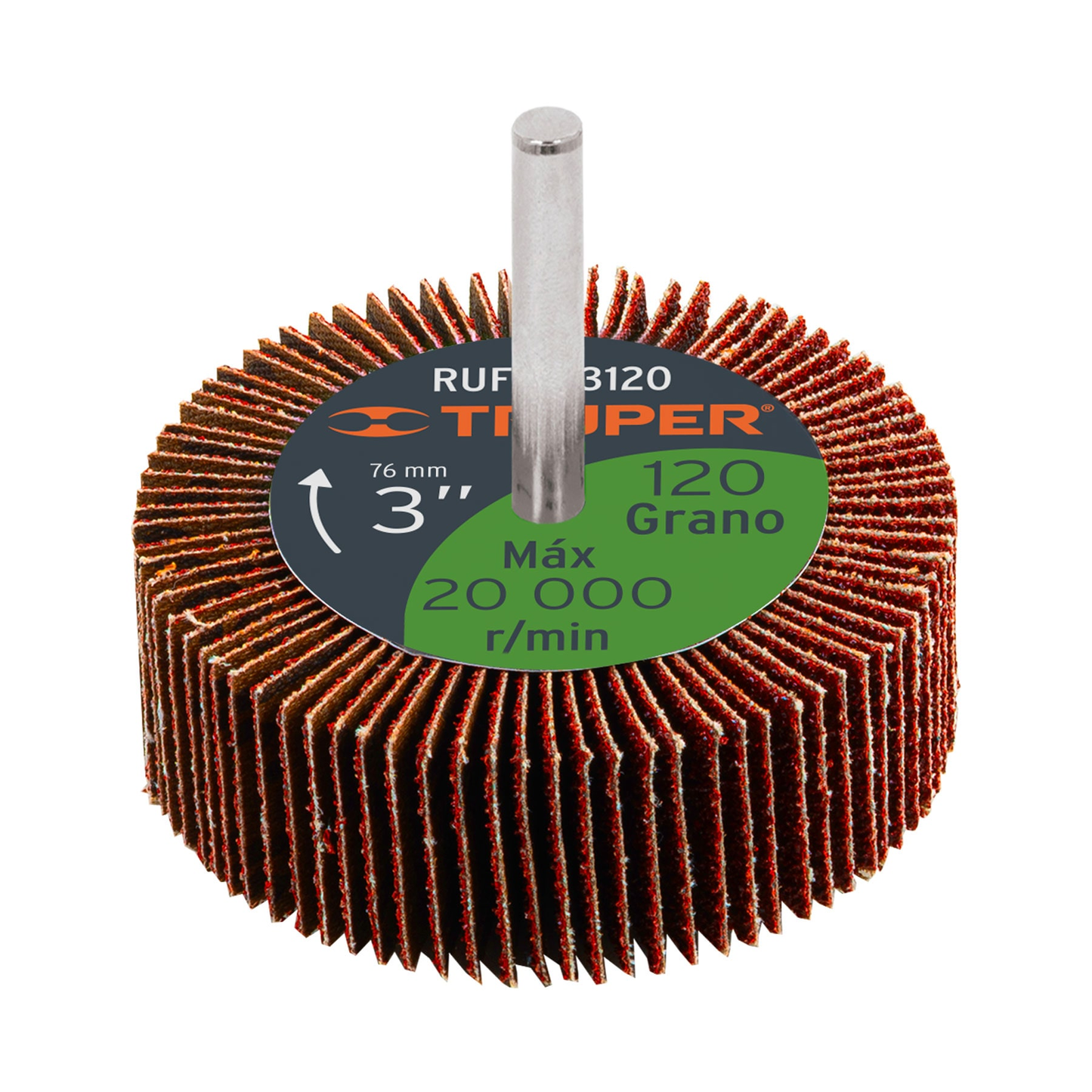 Rueda flap de 3", grano 120