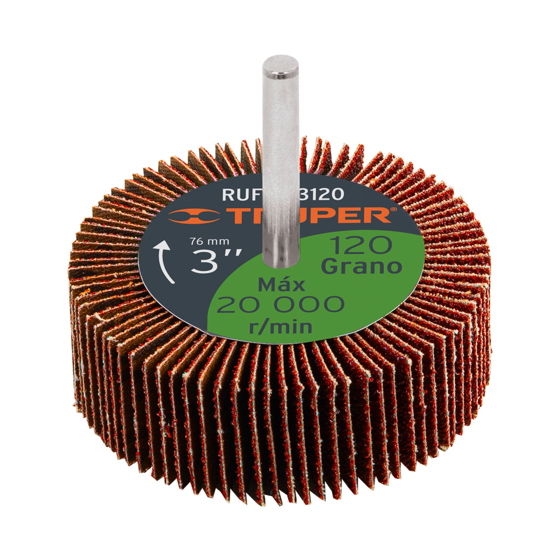 Rueda flap de 3", grano 120