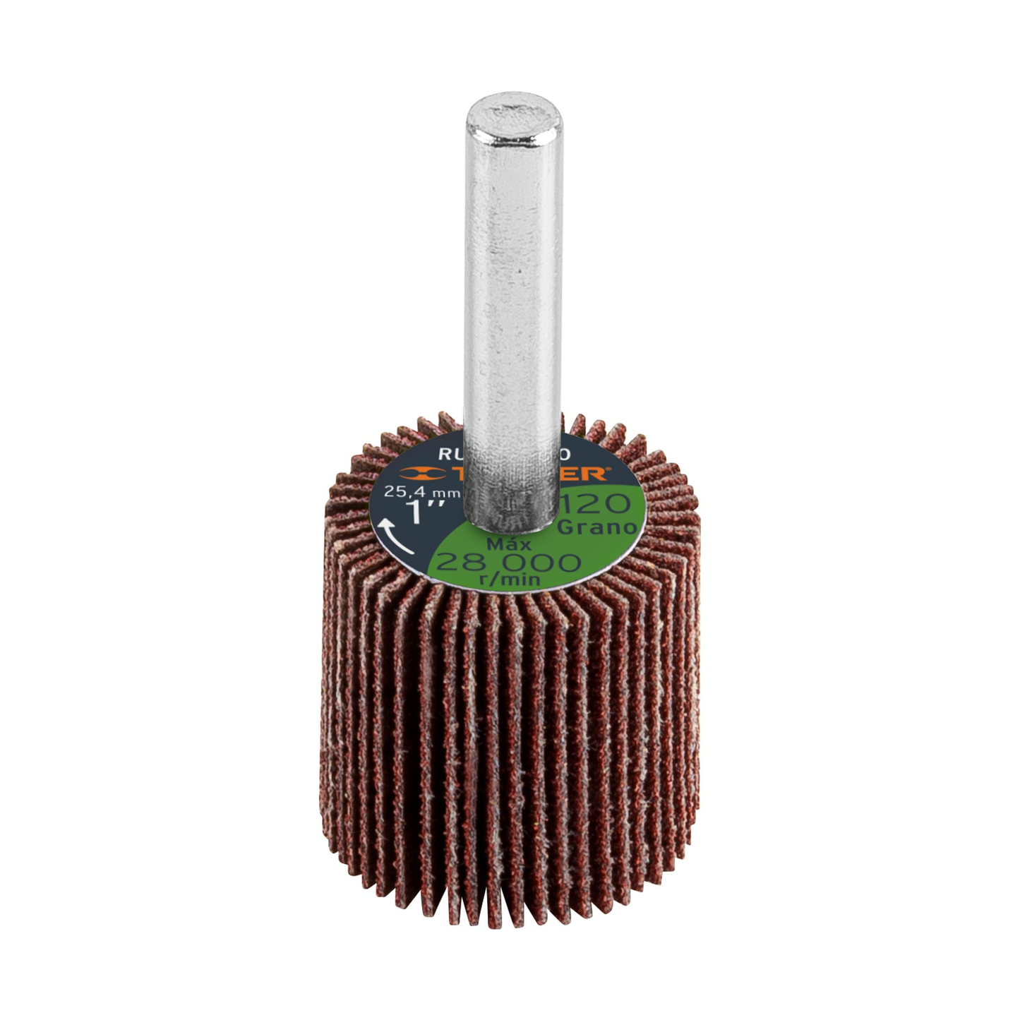 Rueda flap de 1", grano 120