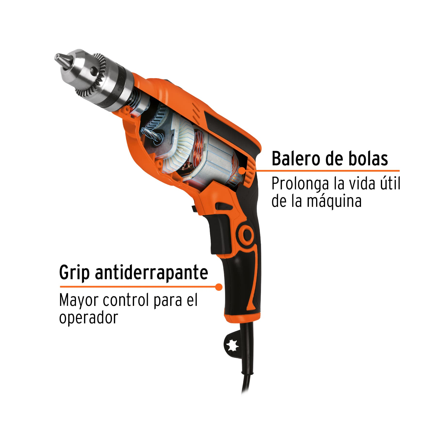 Rotomartillo 3/8", profesional, 550 W
