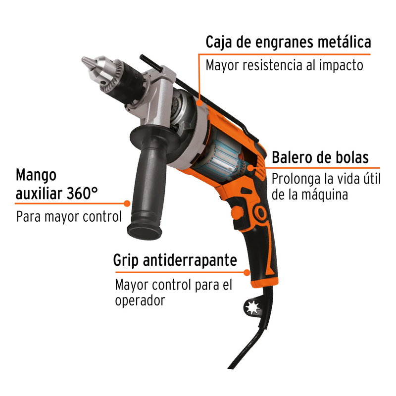 Rotomartillo 1/2", profesional, 850 W
