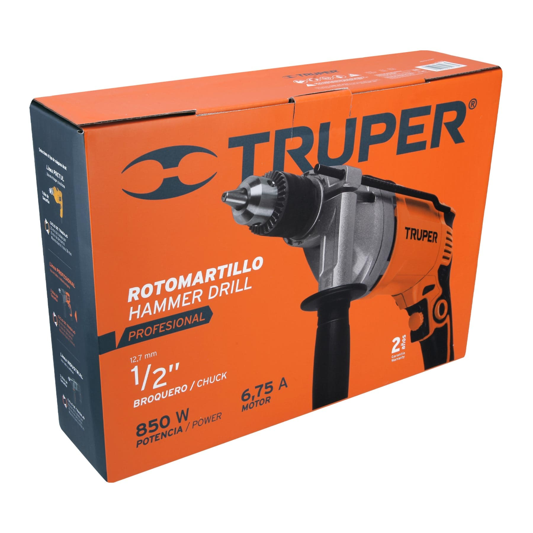 Rotomartillo 1/2", profesional, 850 W