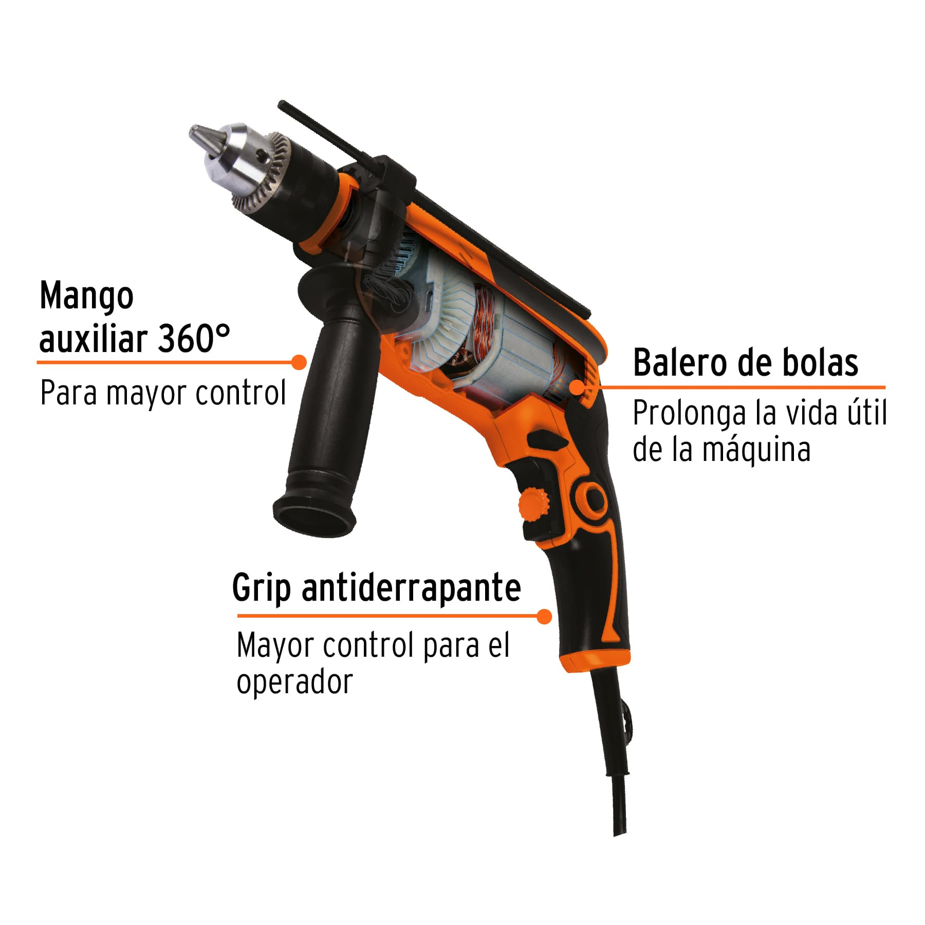 Rotomartillo 1/2", profesional, 650 W