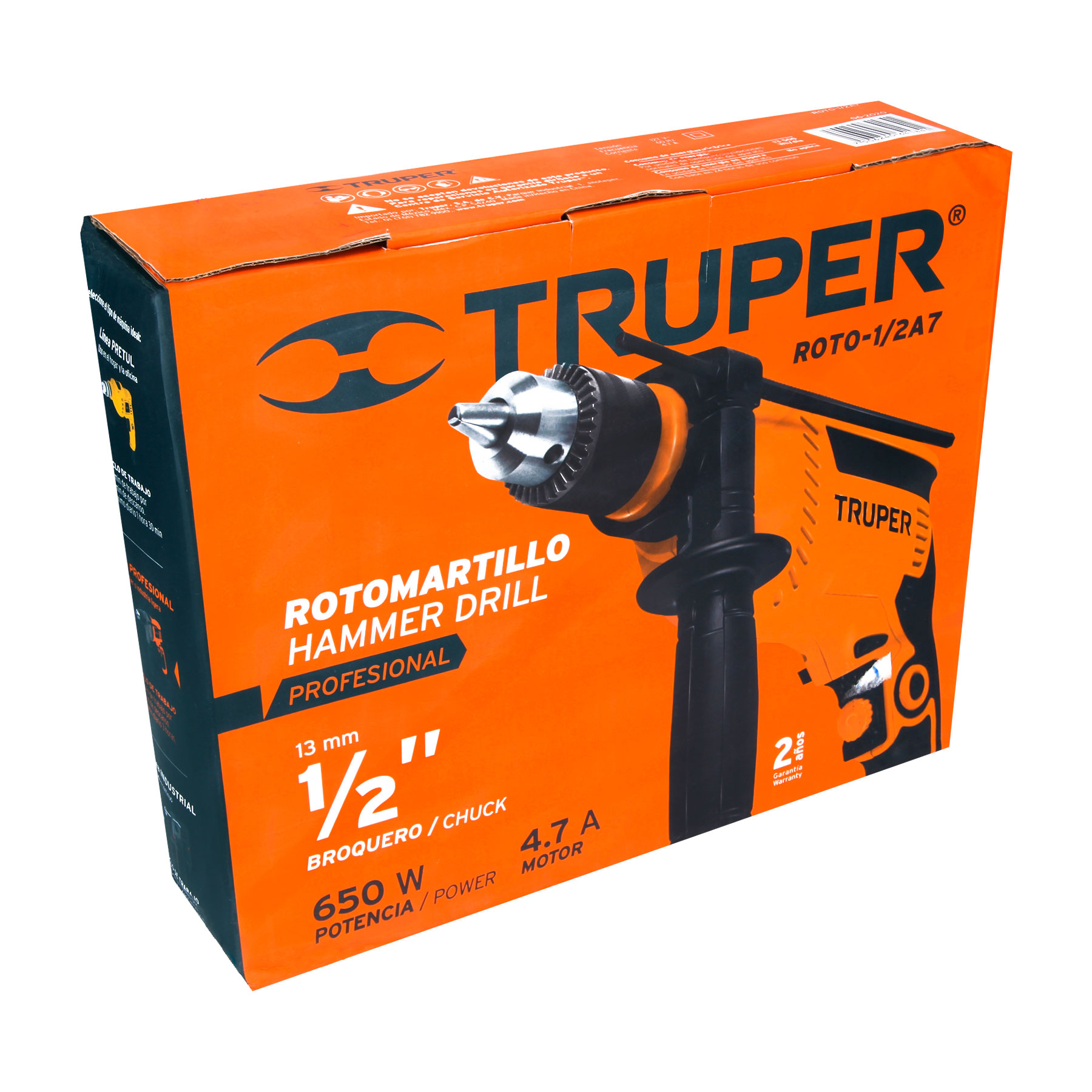 Rotomartillo 1/2", profesional, 650 W