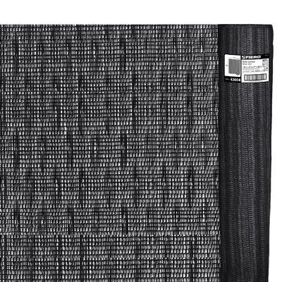 Rollo de toldo de polietileno, 80% sombra, 1.25 x 25m, negro
