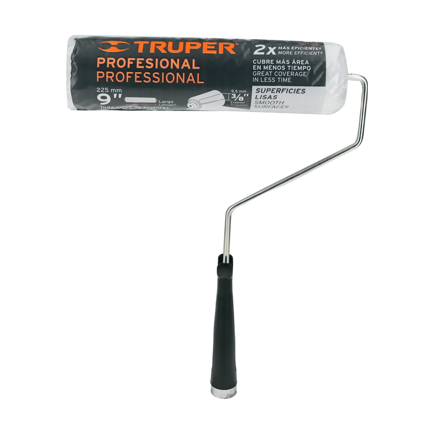 Rodillo para pintar, felpa 9 x 3/8", extra lisa