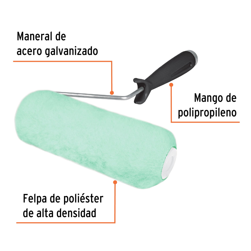 Rodillo para pintar, felpa 7 x 5/8", lisa
