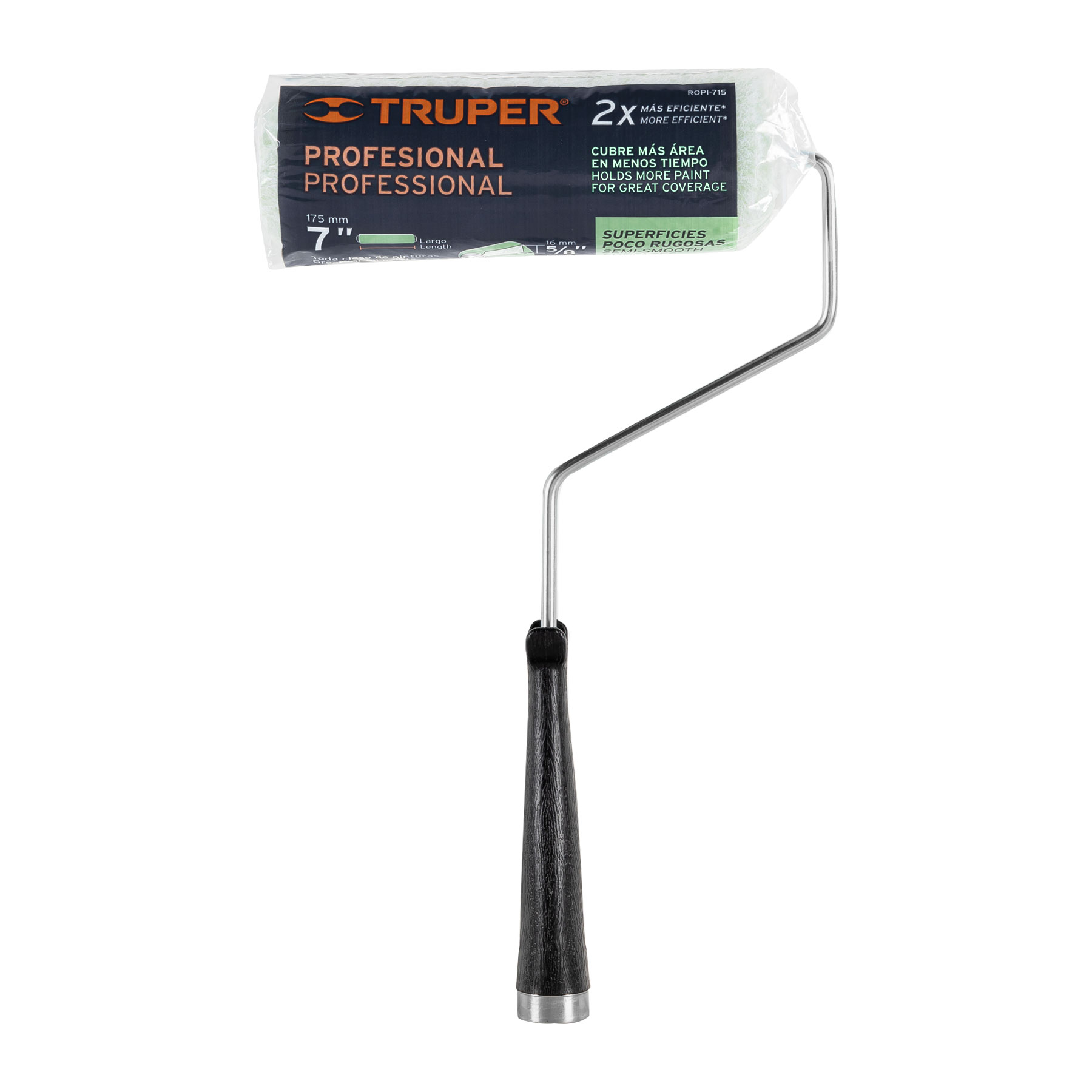 Rodillo para pintar, felpa 7 x 5/8", lisa