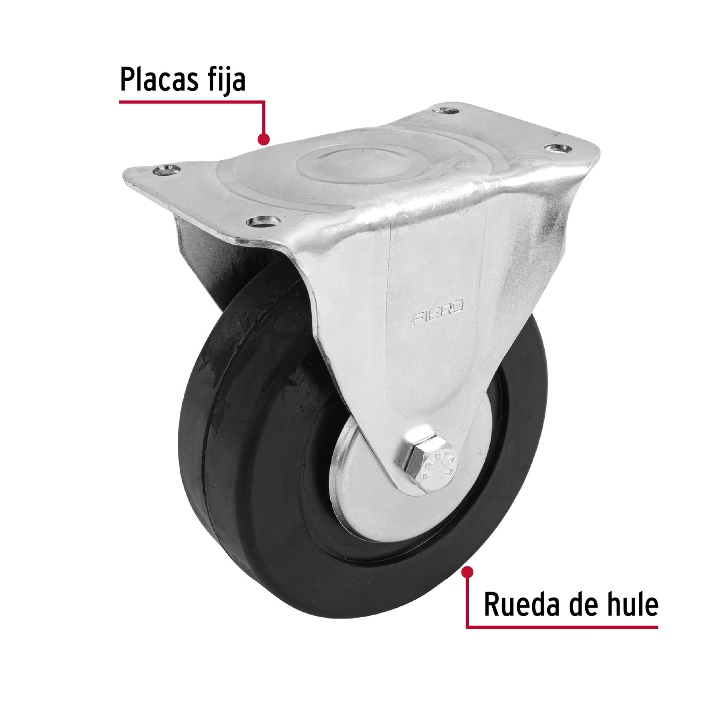 Rodaja hule placa fija 6" con balero