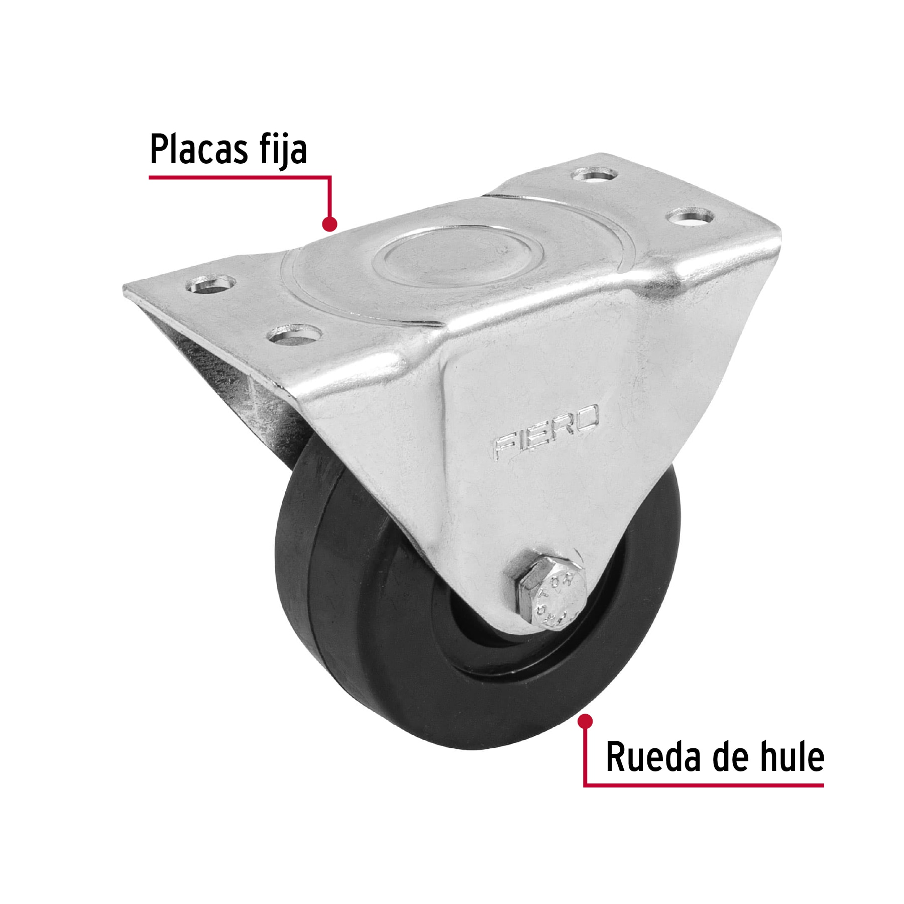 Rodaja hule placa fija 3" con buje